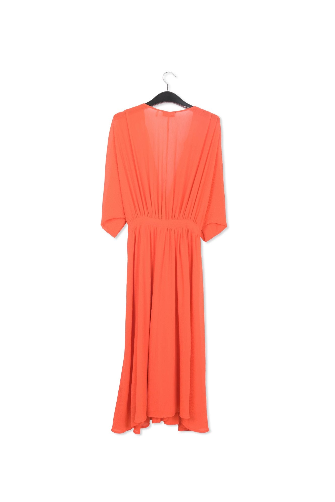 Robe midi portefeuille rouge RE—SSENTIEL | Essentiel second hand