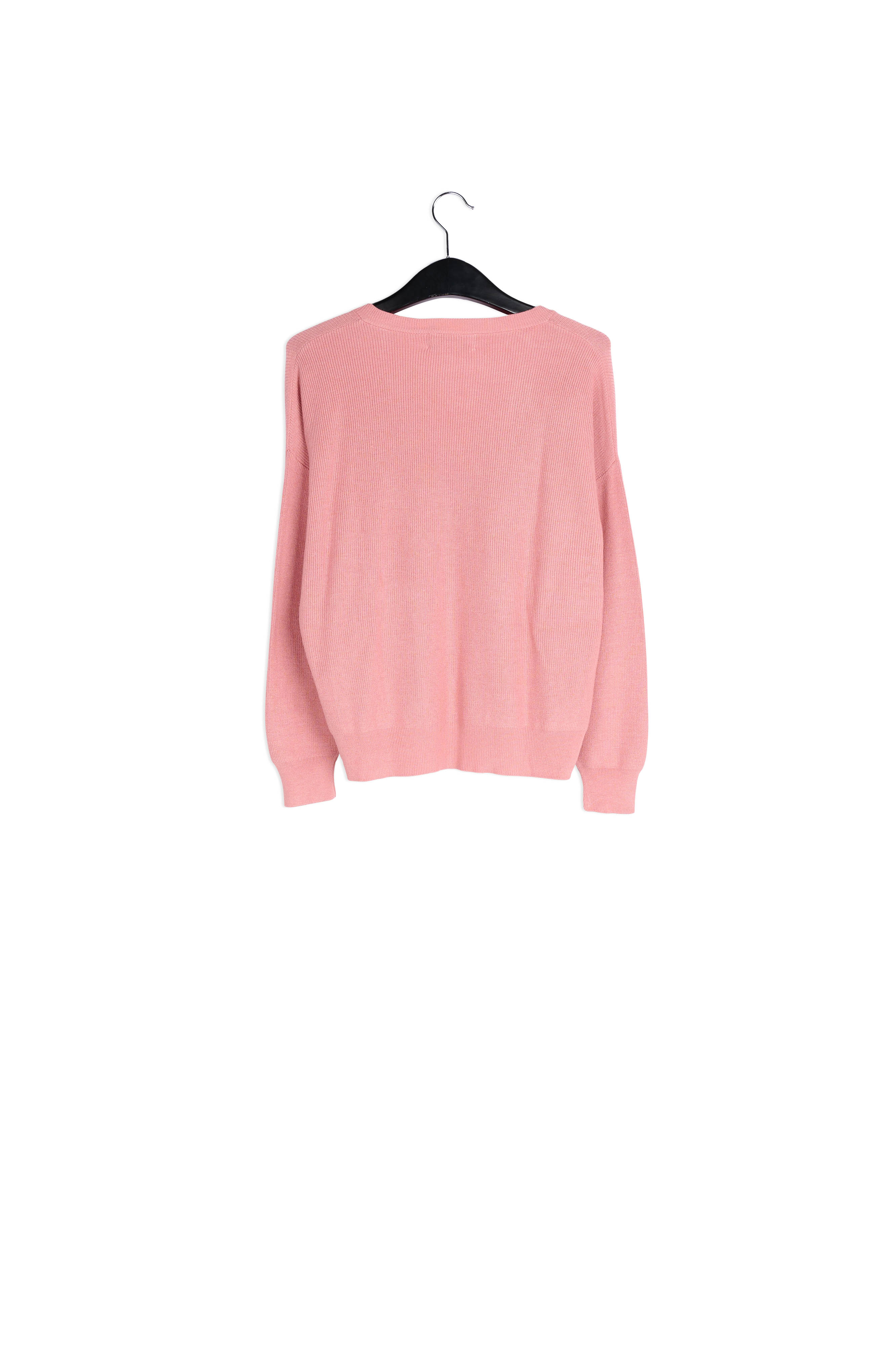 Pink oversized fine-knit sweater RE—SSENTIEL | Essentiel second hand