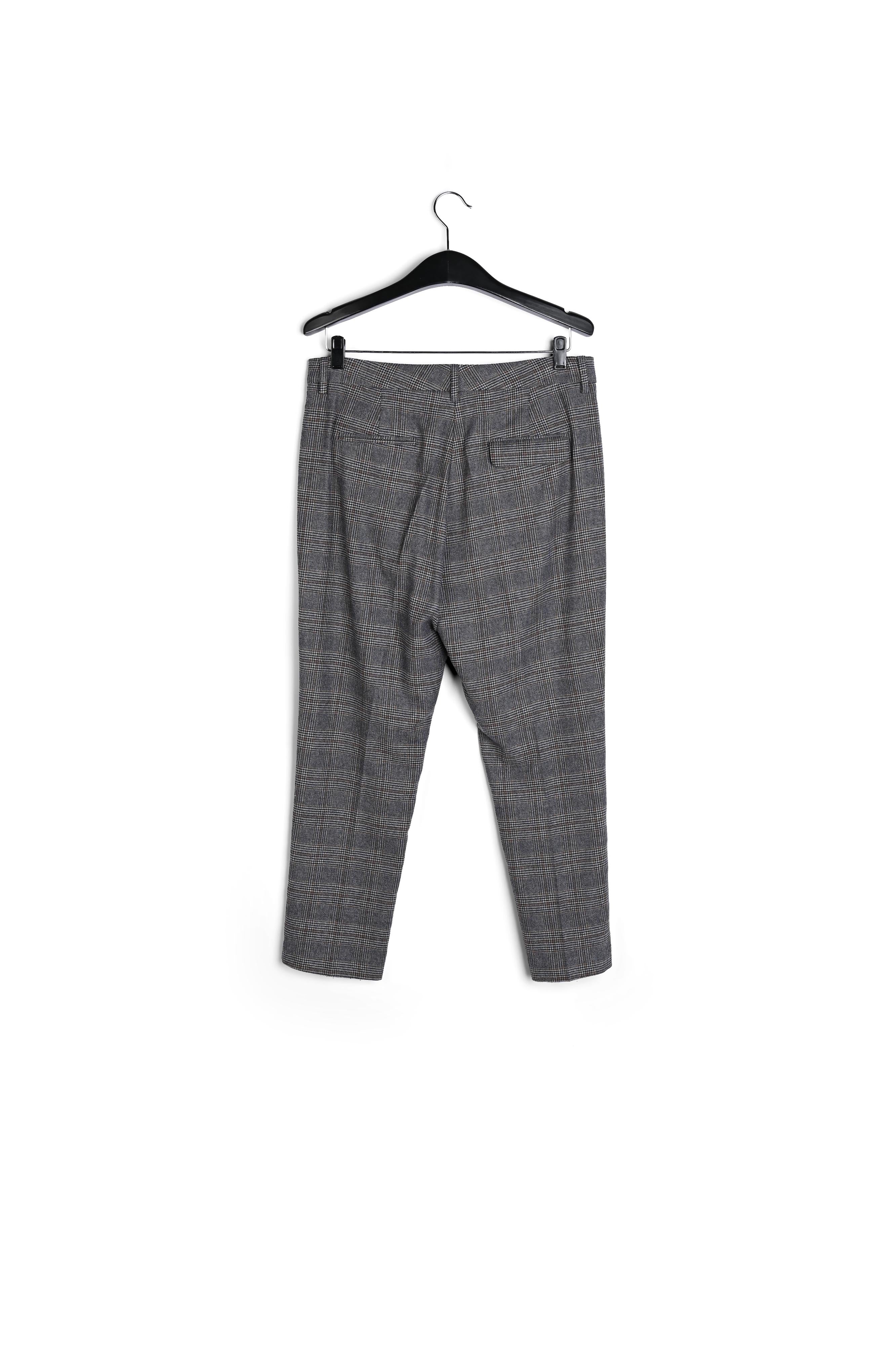 Pantalon gris foncé à carreaux RE—SSENTIEL | Essentiel second hand