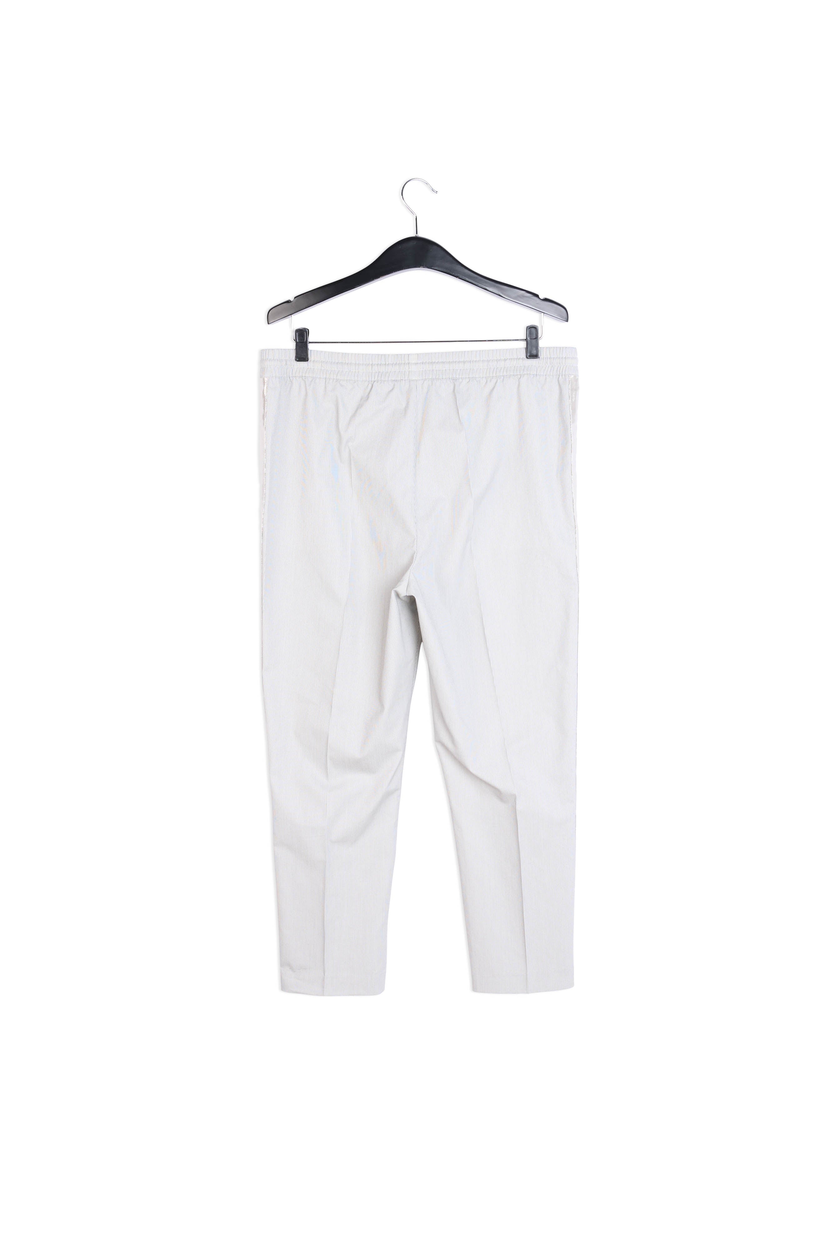 Grey and off-white checked cotton-blend pants RE—SSENTIEL | Essentiel second hand