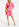 Neon pink jacquard shirt dress Faume - seconde main