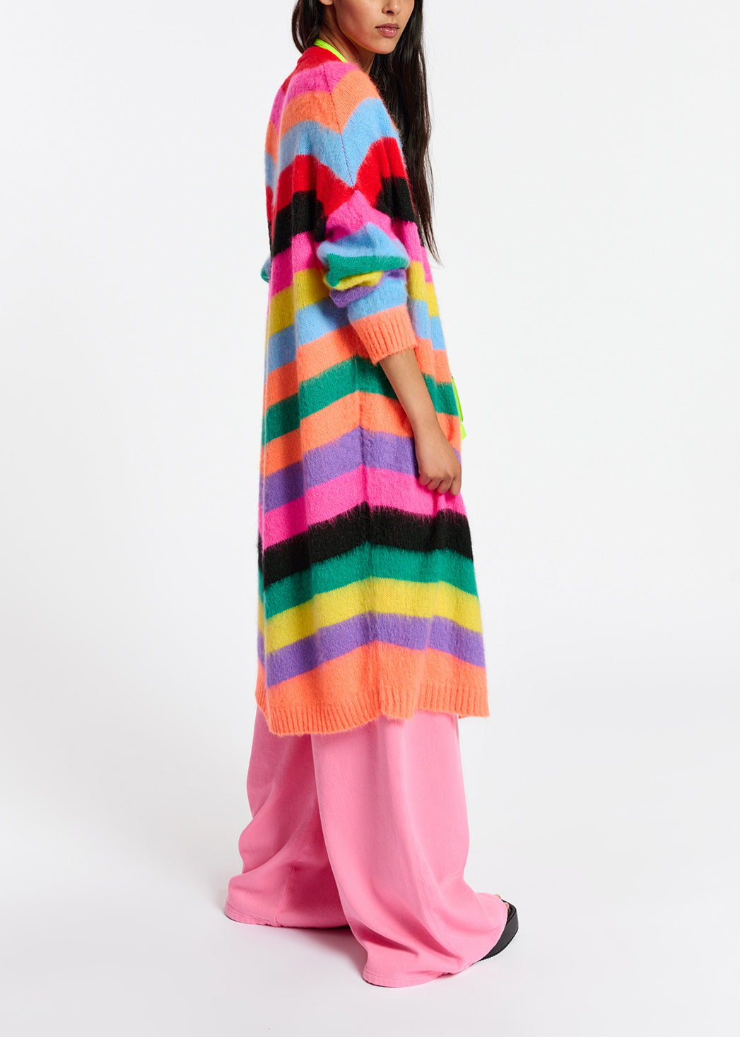 Multicolor striped midi-length cardigan RE—SSENTIEL | Essentiel second hand
