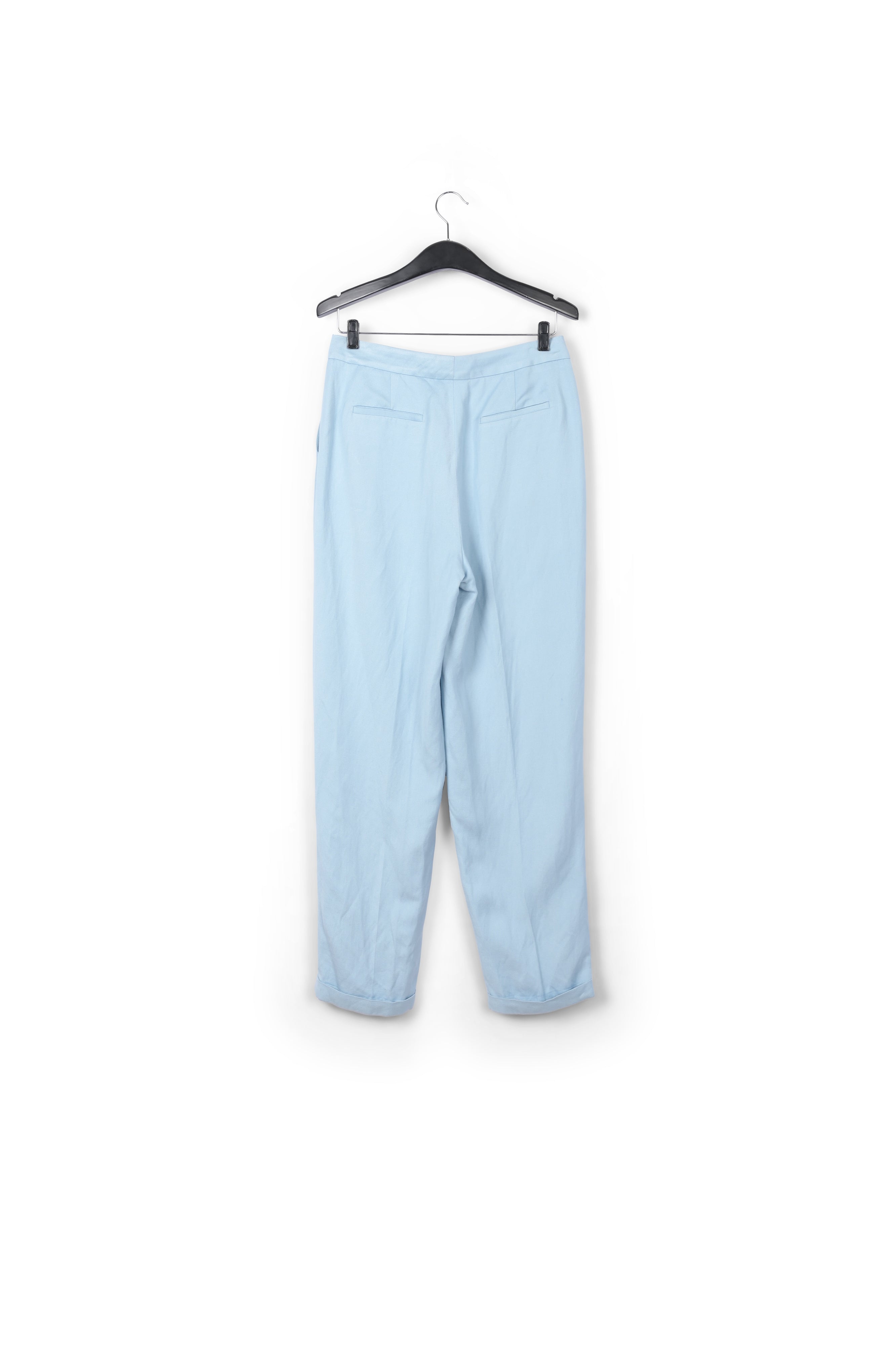 Light blue tailored mid-rise pants RE—SSENTIEL | Essentiel second hand