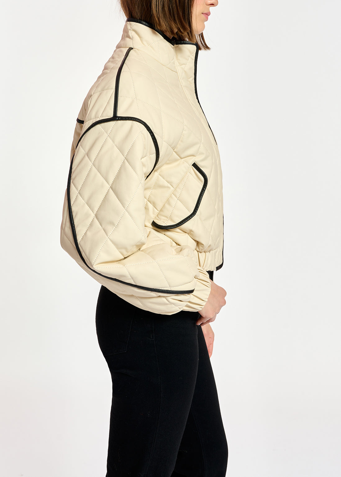 Blouson aviateur raccourci blanc cassé RE—SSENTIEL | Essentiel second hand