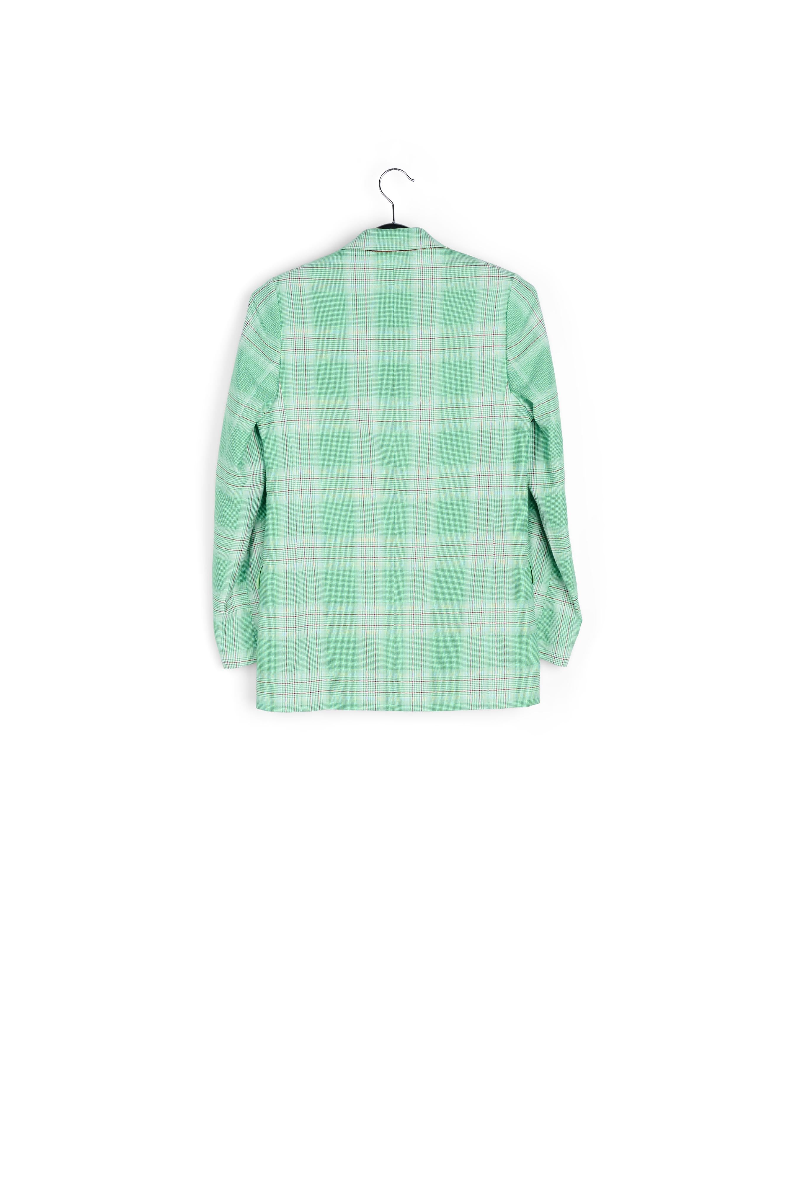 Veste croisée en tartan vert RE—SSENTIEL | Essentiel second hand