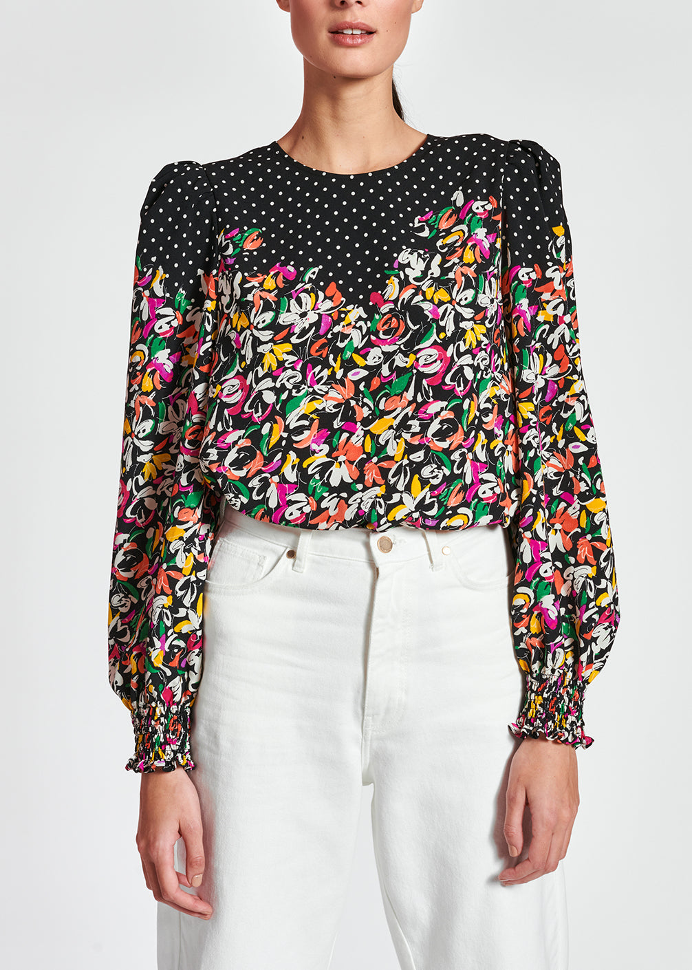 Top à  imprimés fleurs et pois RE—SSENTIEL | Essentiel second hand