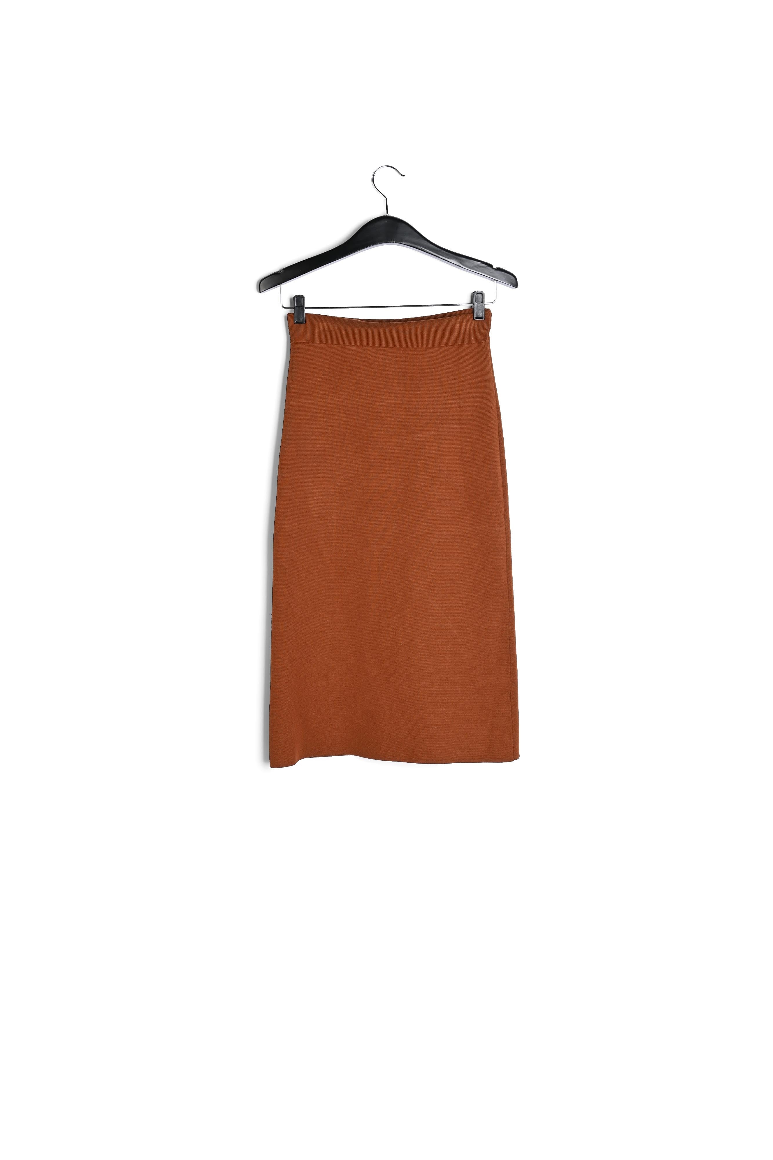 Jupe midi en tricot brun RE—SSENTIEL | Essentiel second hand