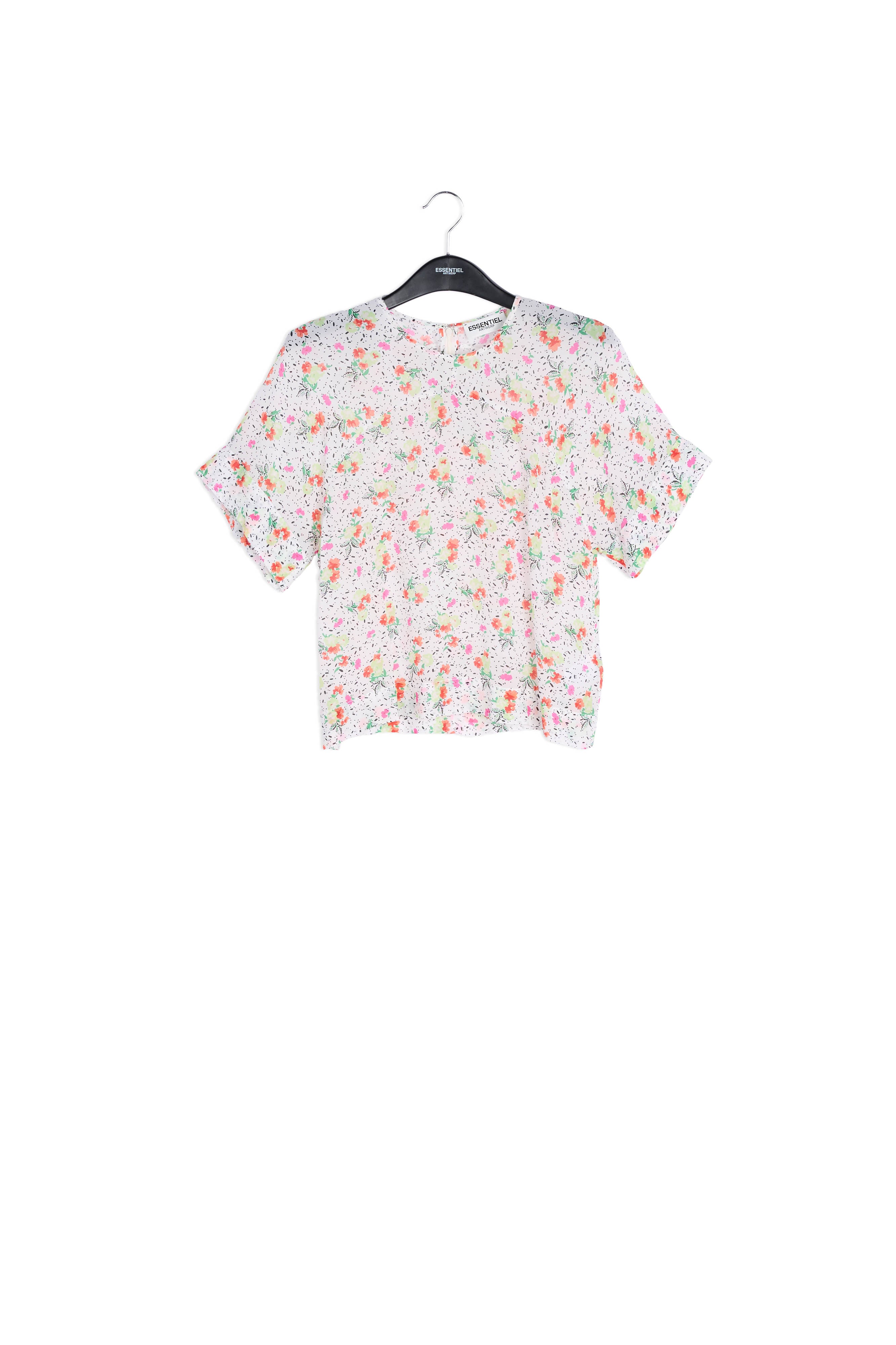 Off-white floral-print top RE—SSENTIEL | Essentiel second hand