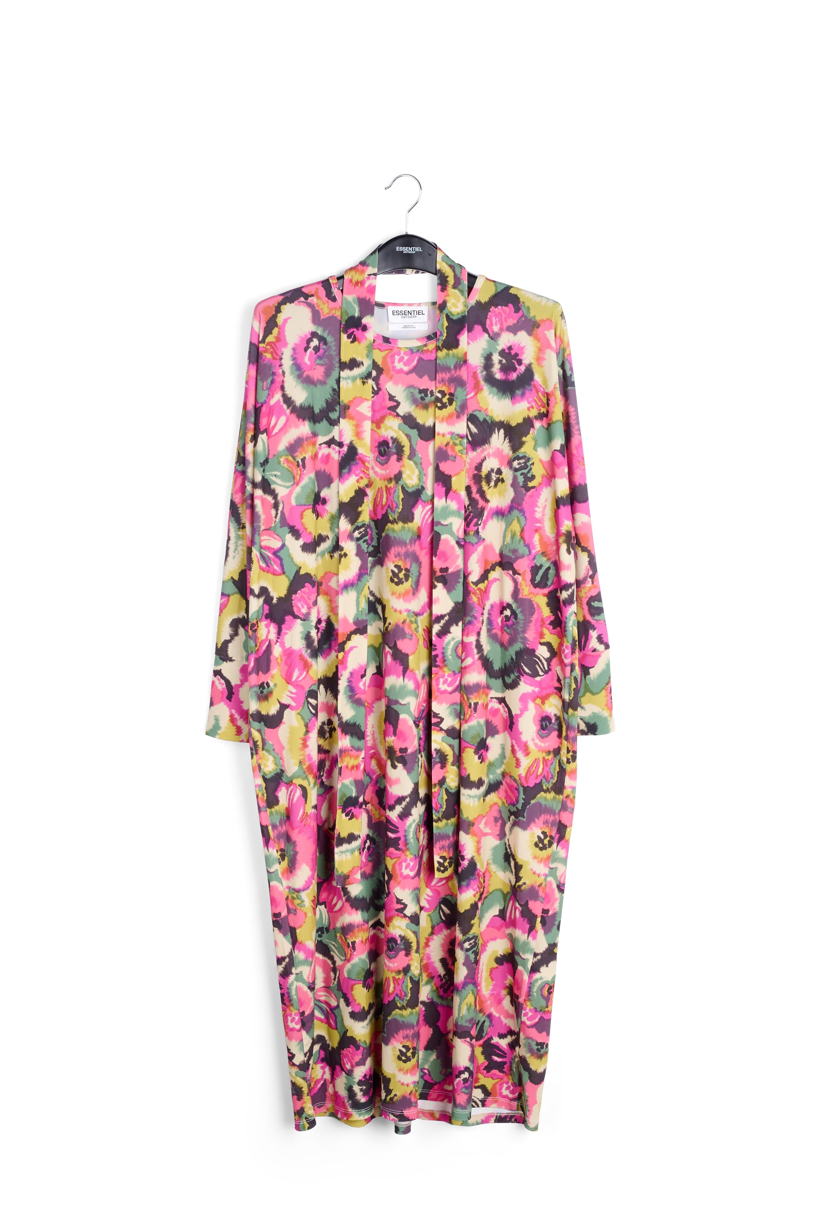 Multicolor midi-length dress with floral print RE—SSENTIEL | Essentiel second hand
