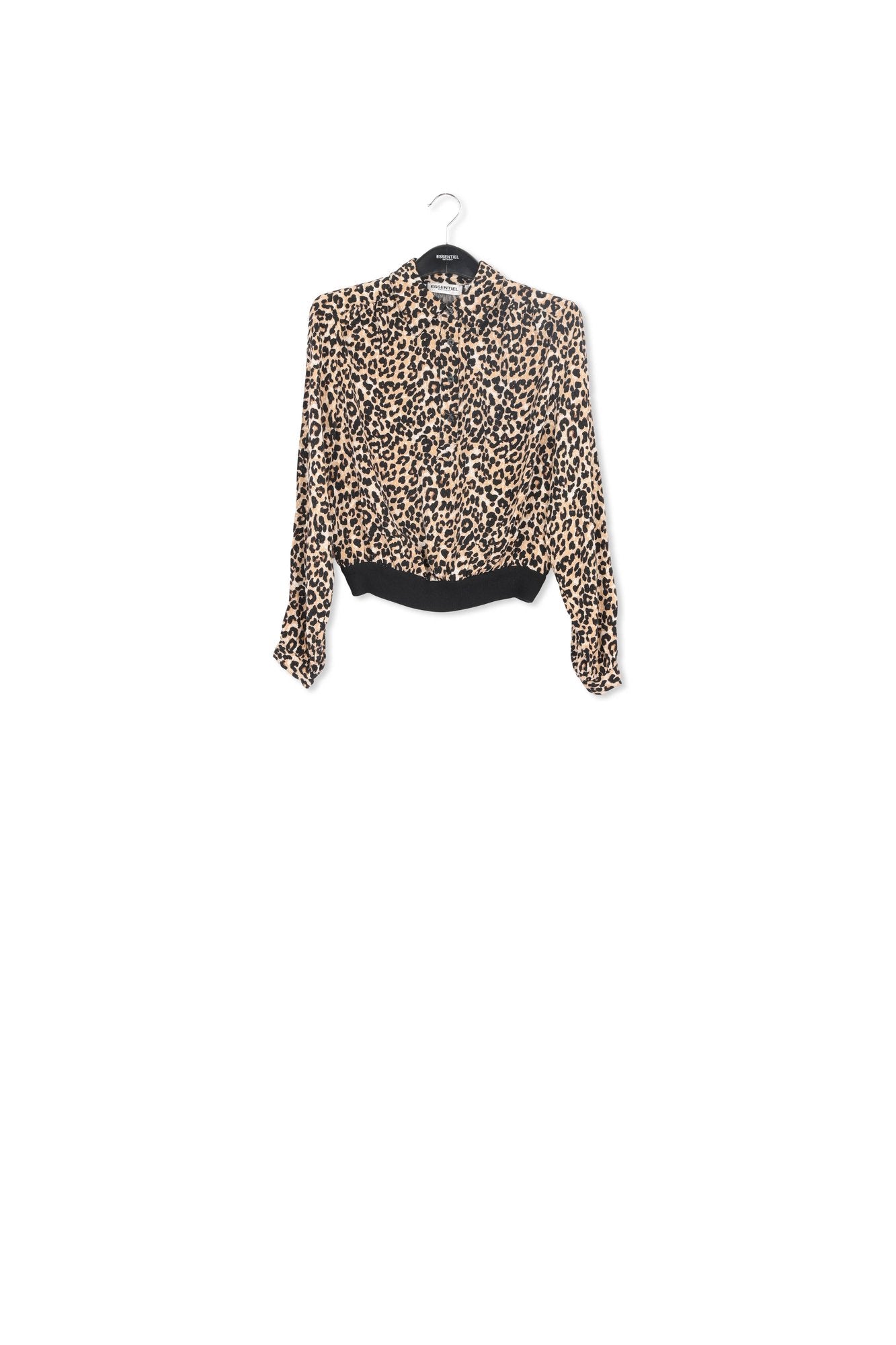 Polo brun à  imprimé léopard RE—SSENTIEL | Essentiel second hand