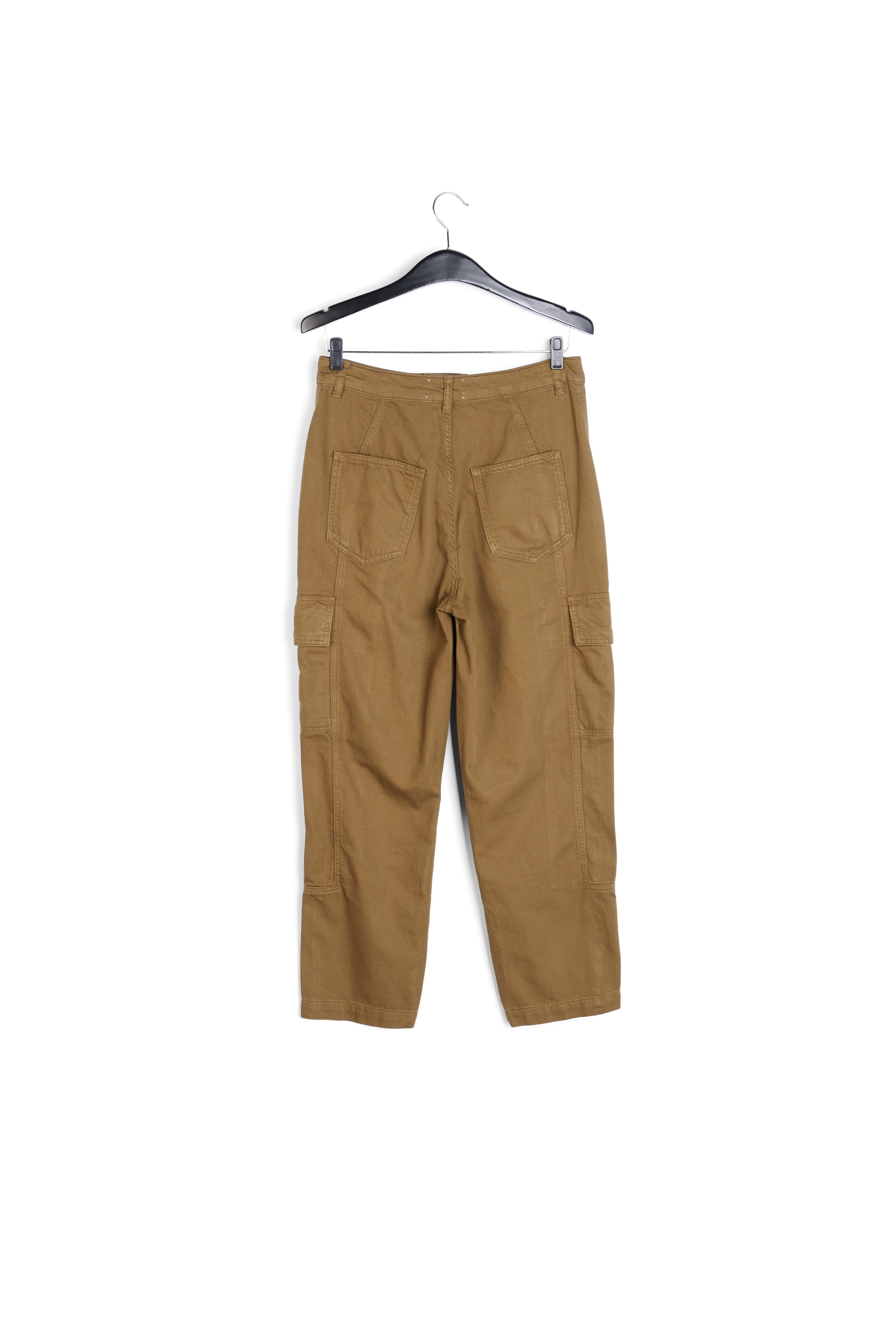 Jean treillis kaki aux jambes droites RE—SSENTIEL | Essentiel second hand