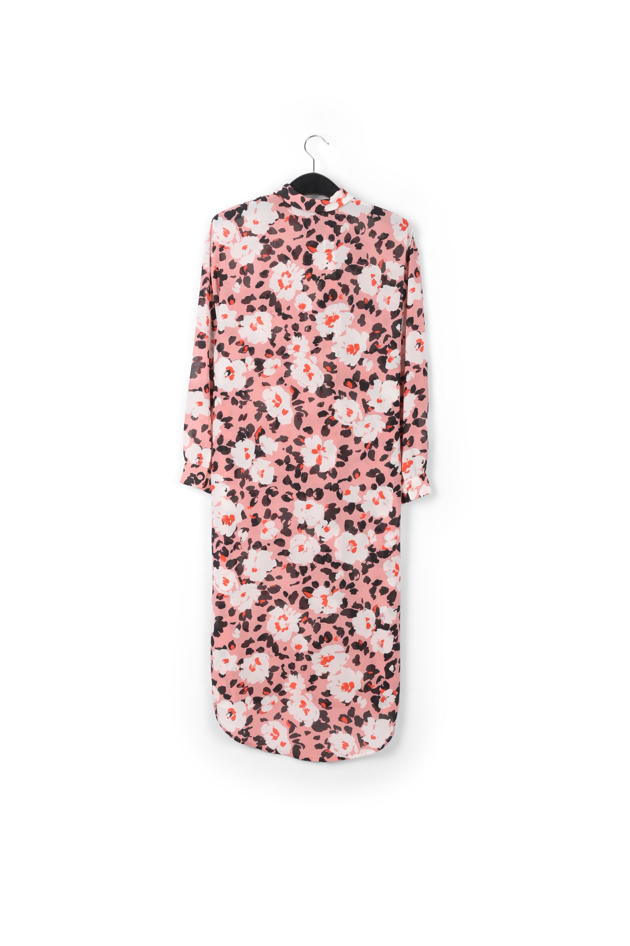 Pink floral-print shirt dress RE—SSENTIEL | Essentiel second hand