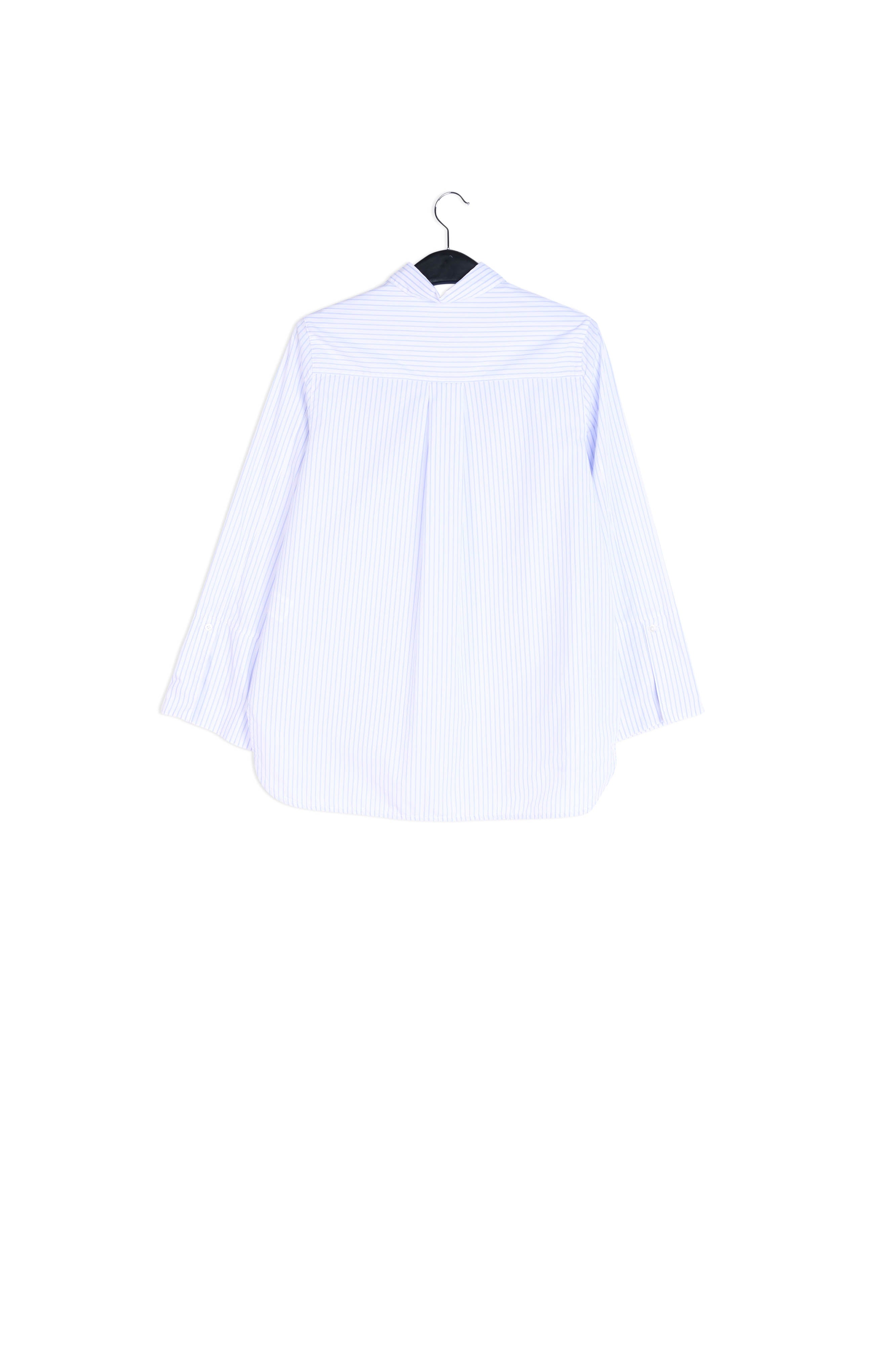 White and dark blue striped cotton shirt RE—SSENTIEL | Essentiel second hand