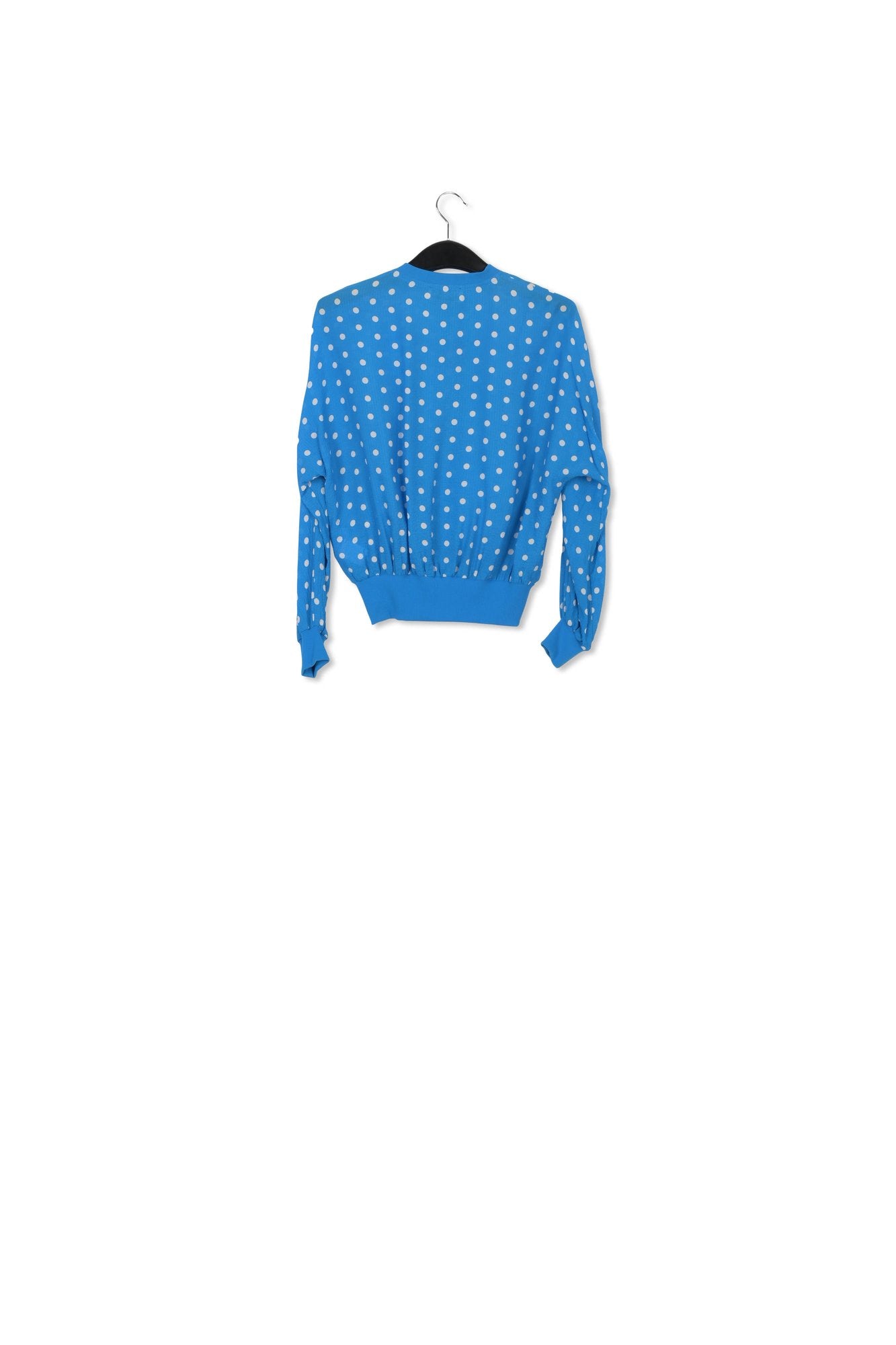 Blue and white polka-dot loose-fit top RE—SSENTIEL | Essentiel second hand