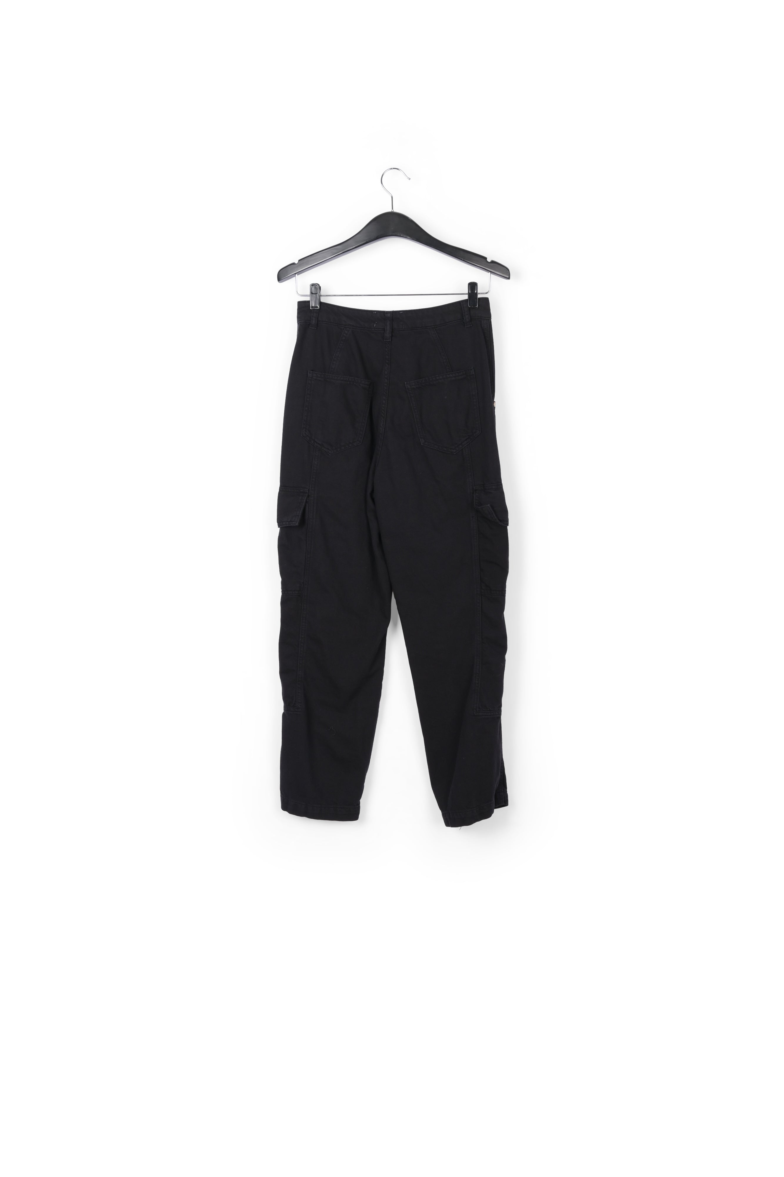 Zwarte cargojeans met rechte pijpen RE—SSENTIEL | Essentiel second hand