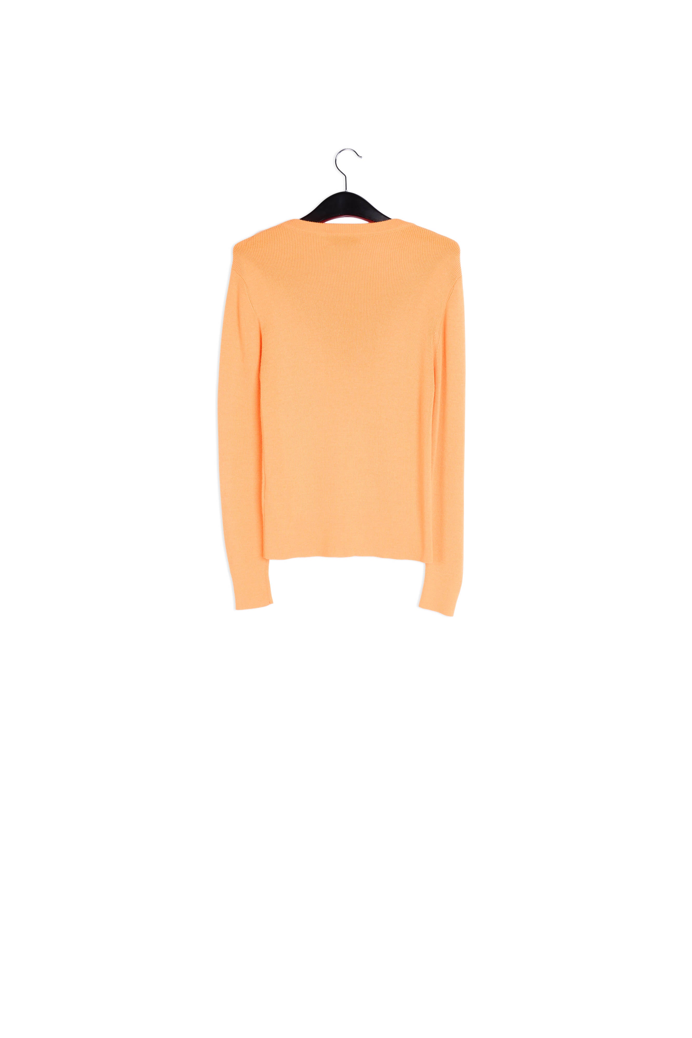 Neon orange rib-knitted sweater RE—SSENTIEL | Essentiel second hand