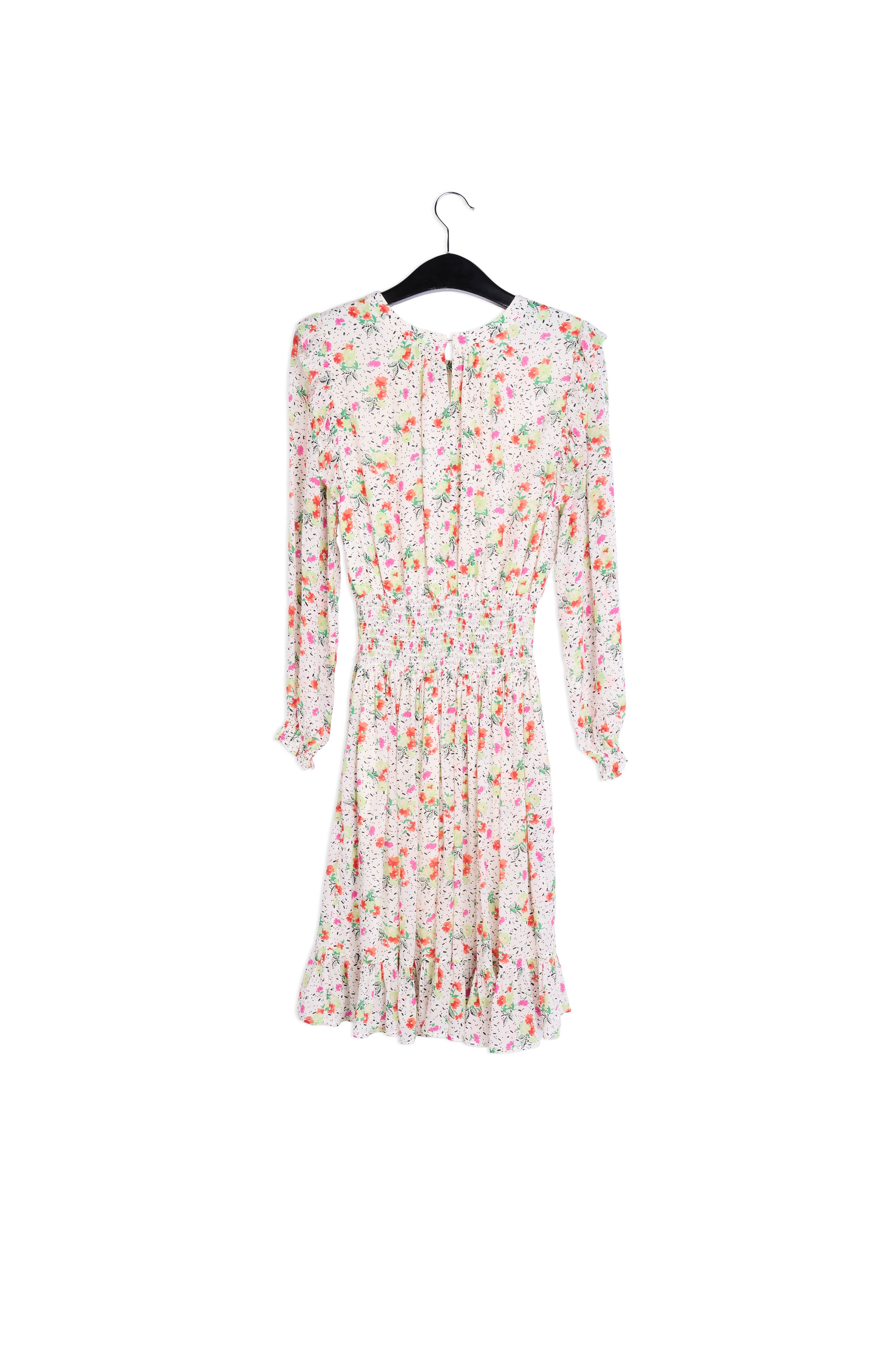 Off-white floral print midi dress RE—SSENTIEL | Essentiel second hand