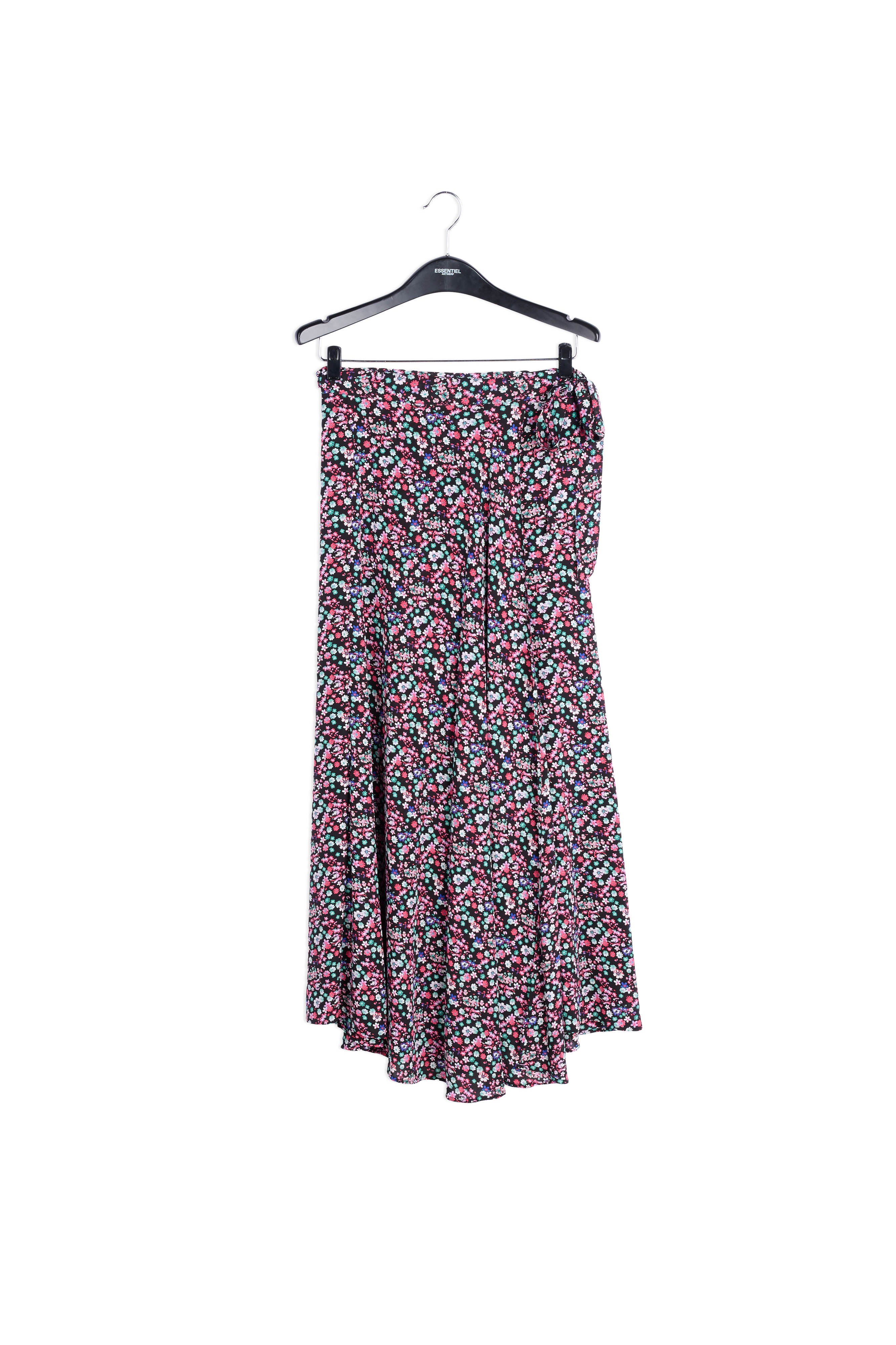 Jupe maxi noire cache-cœur à imprimé floral RE—SSENTIEL | Essentiel second hand