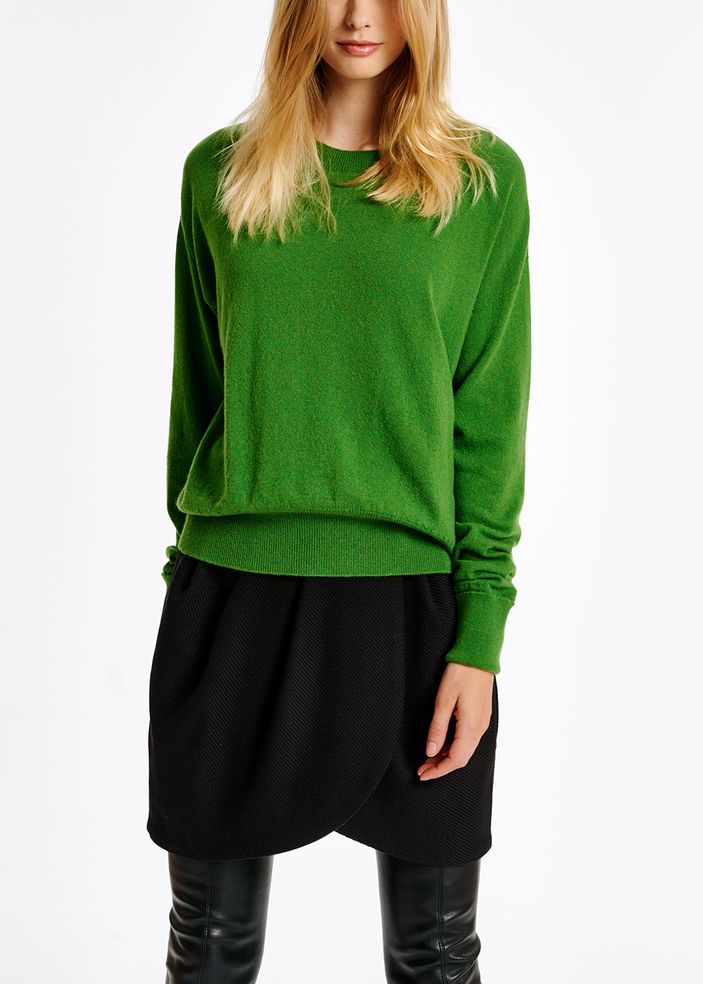 Green merino wool blend sweater RE—SSENTIEL | Essentiel second hand