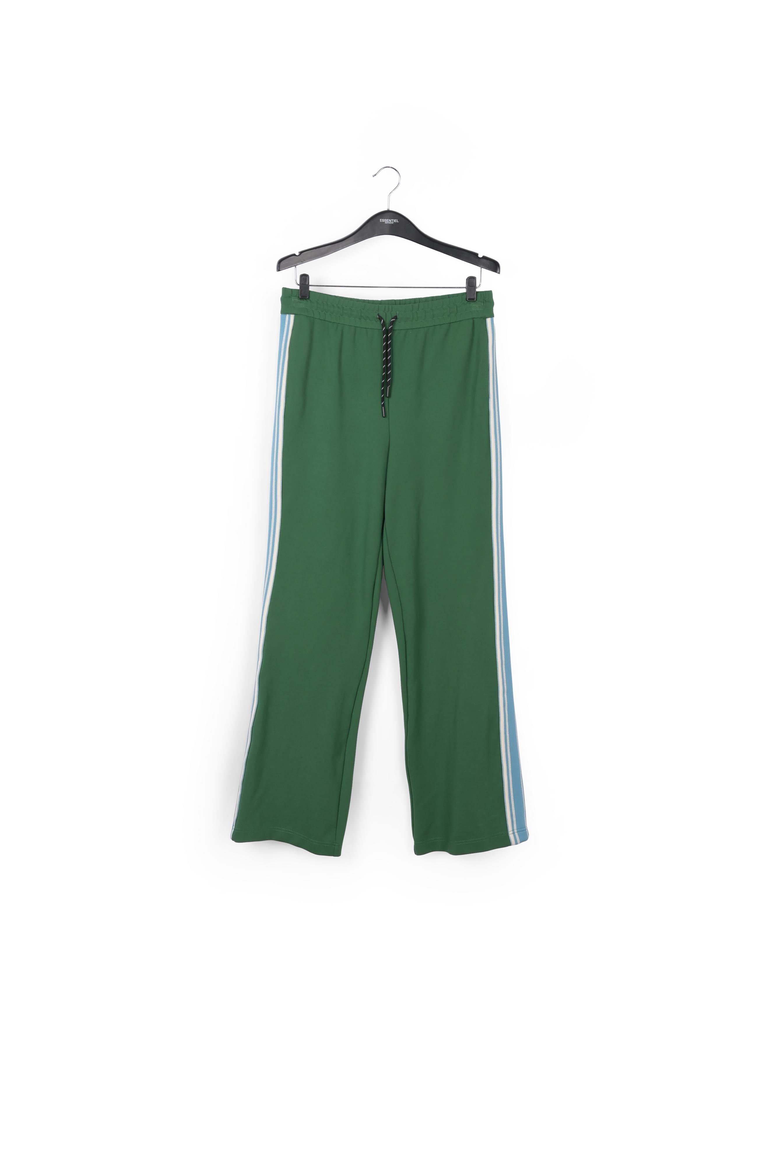 Green track pants with blue and off-white stripes RE—SSENTIEL | Essentiel second hand
