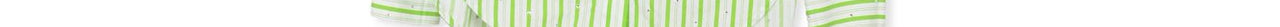 White and green striped cotton shirt with rhinestone embellishments Faume - seconde main