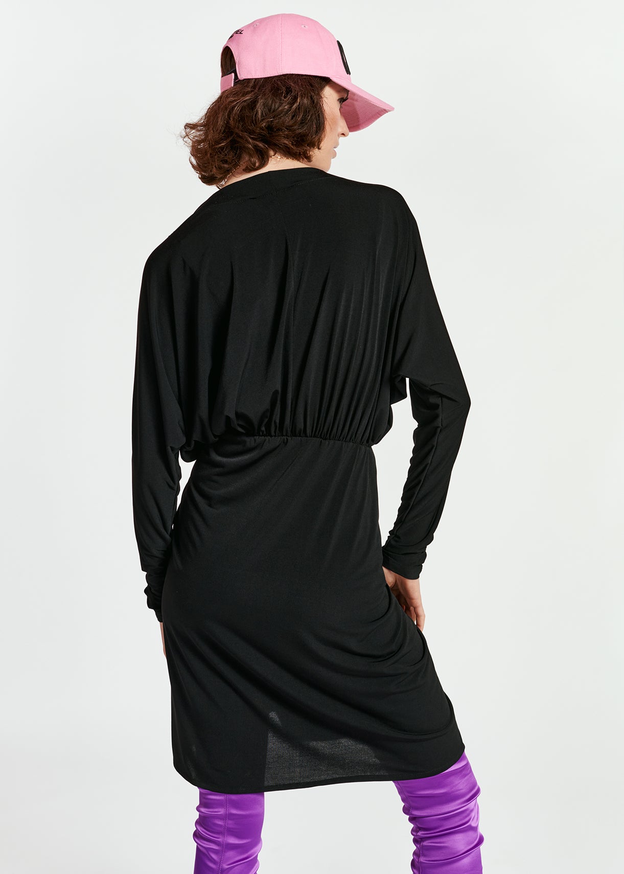 Black fitted wrap dress RE—SSENTIEL | Essentiel second hand