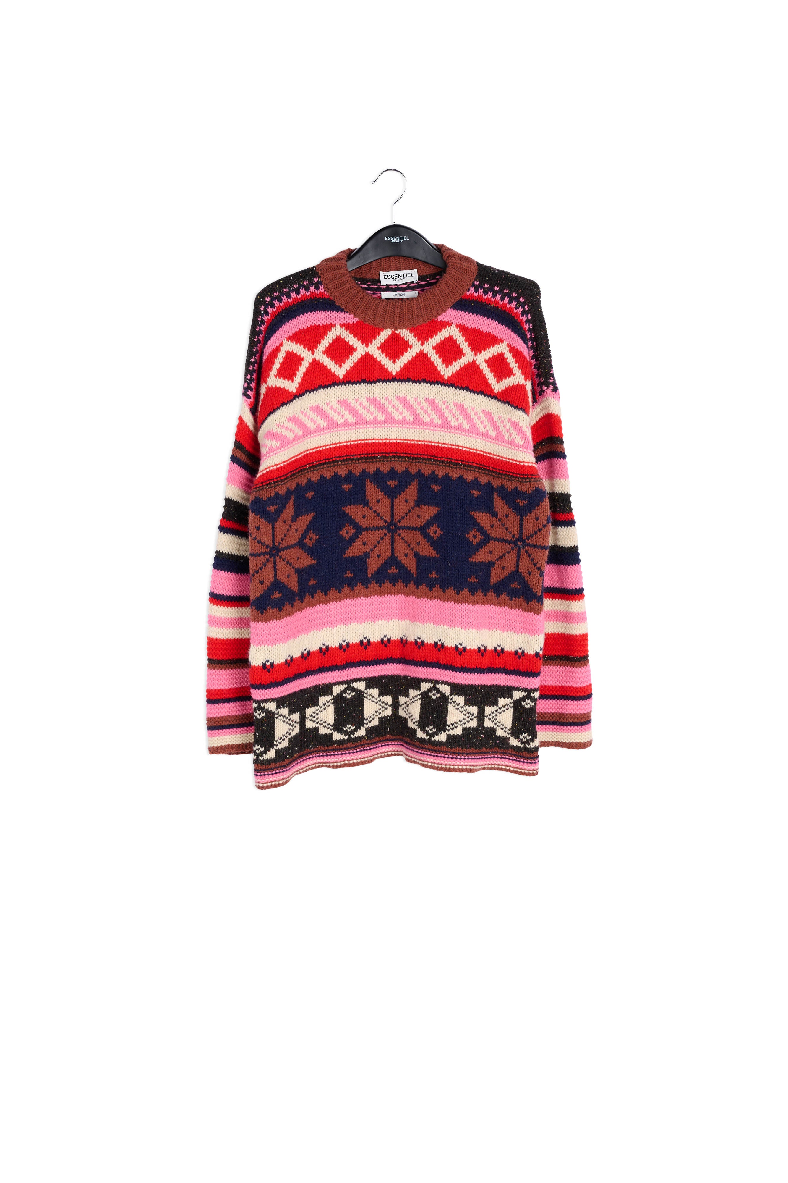 Jacquard long sweater RE—SSENTIEL | Essentiel second hand