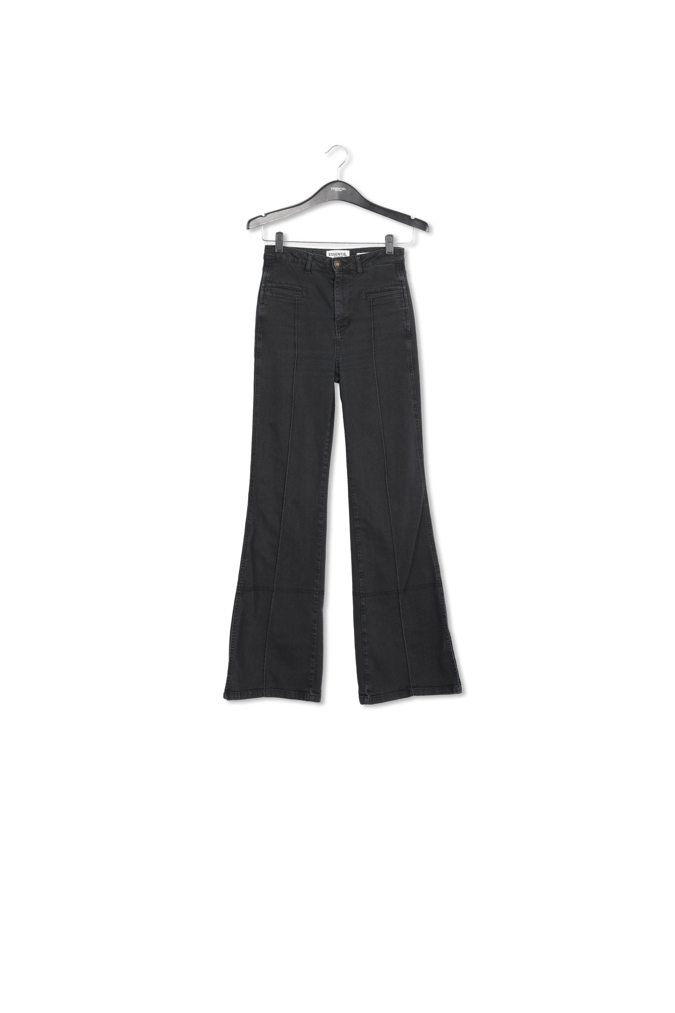 Black cotton-blend flared jeans RE—SSENTIEL | Essentiel second hand