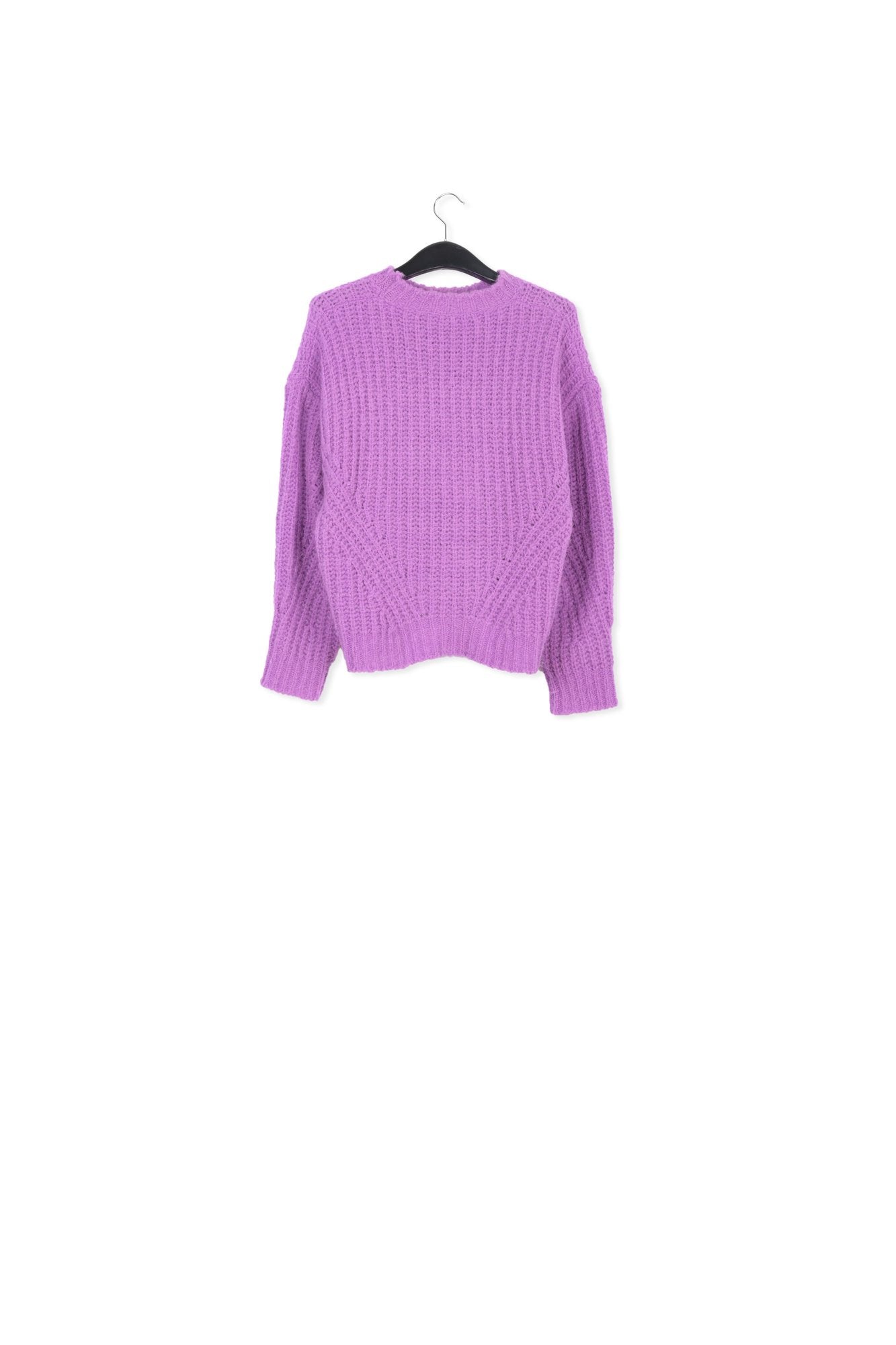 Purple rib-knitted sweater RE—SSENTIEL | Essentiel second hand