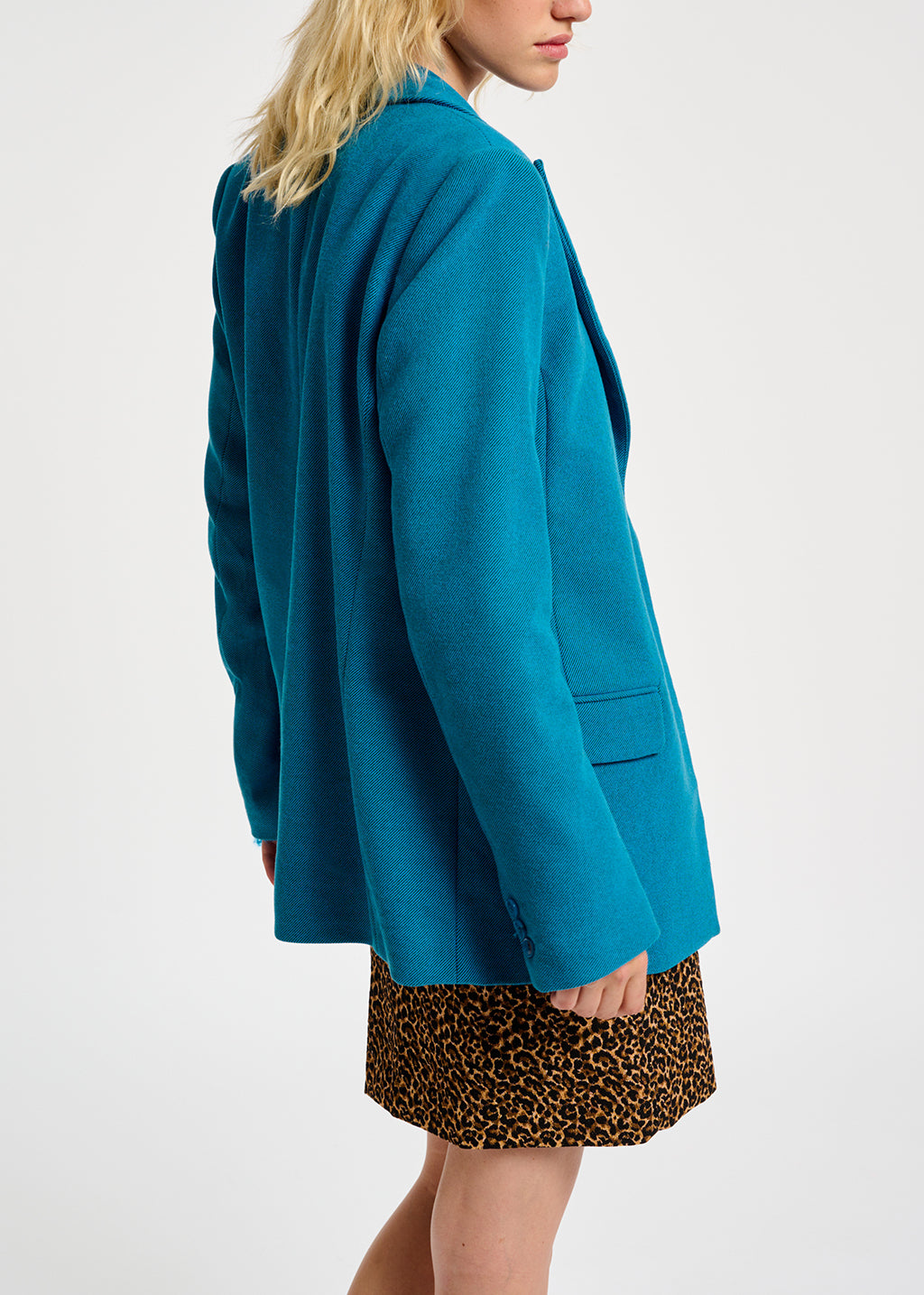 Blue single-breasted blazer RE—SSENTIEL | Essentiel second hand