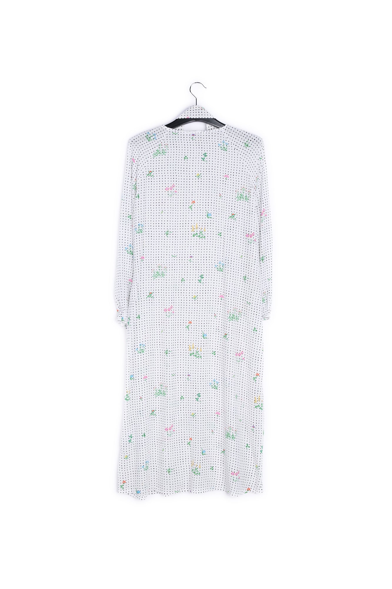 Off-white polka dot and floral shirt dress RE—SSENTIEL | Essentiel second hand
