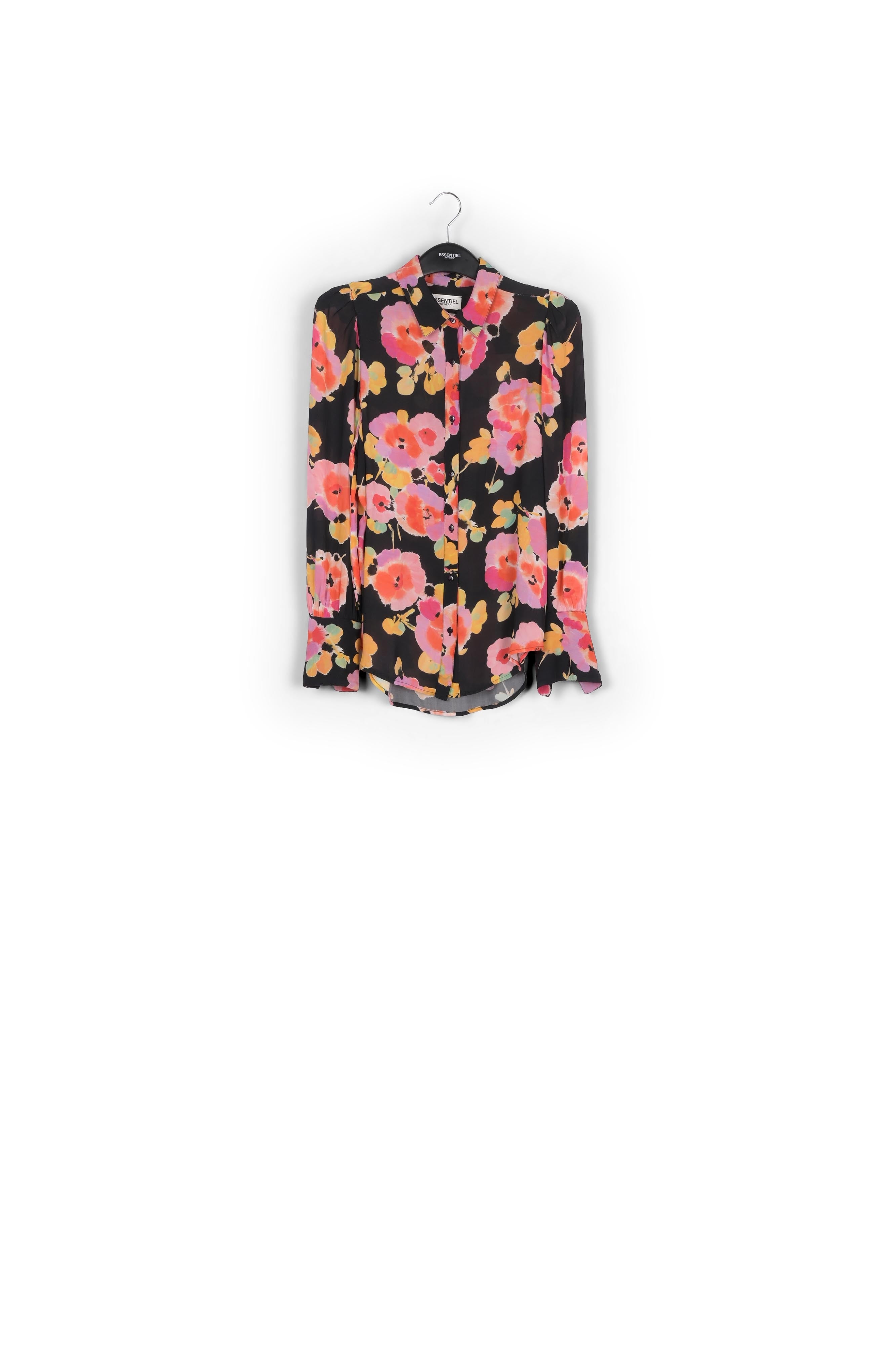 Black floral-print shirt RE—SSENTIEL | Essentiel second hand