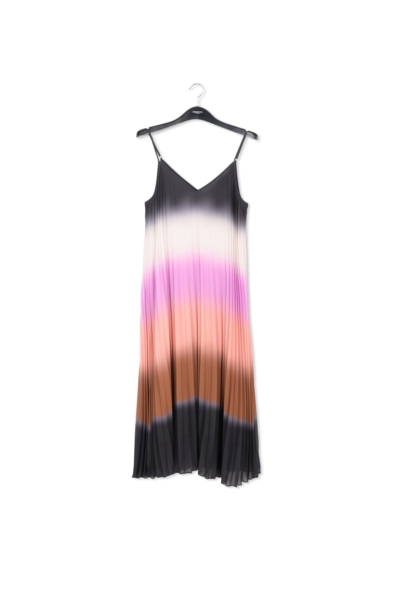 Robe caraco plissée à  effet dégradé multicolore RE—SSENTIEL | Essentiel second hand