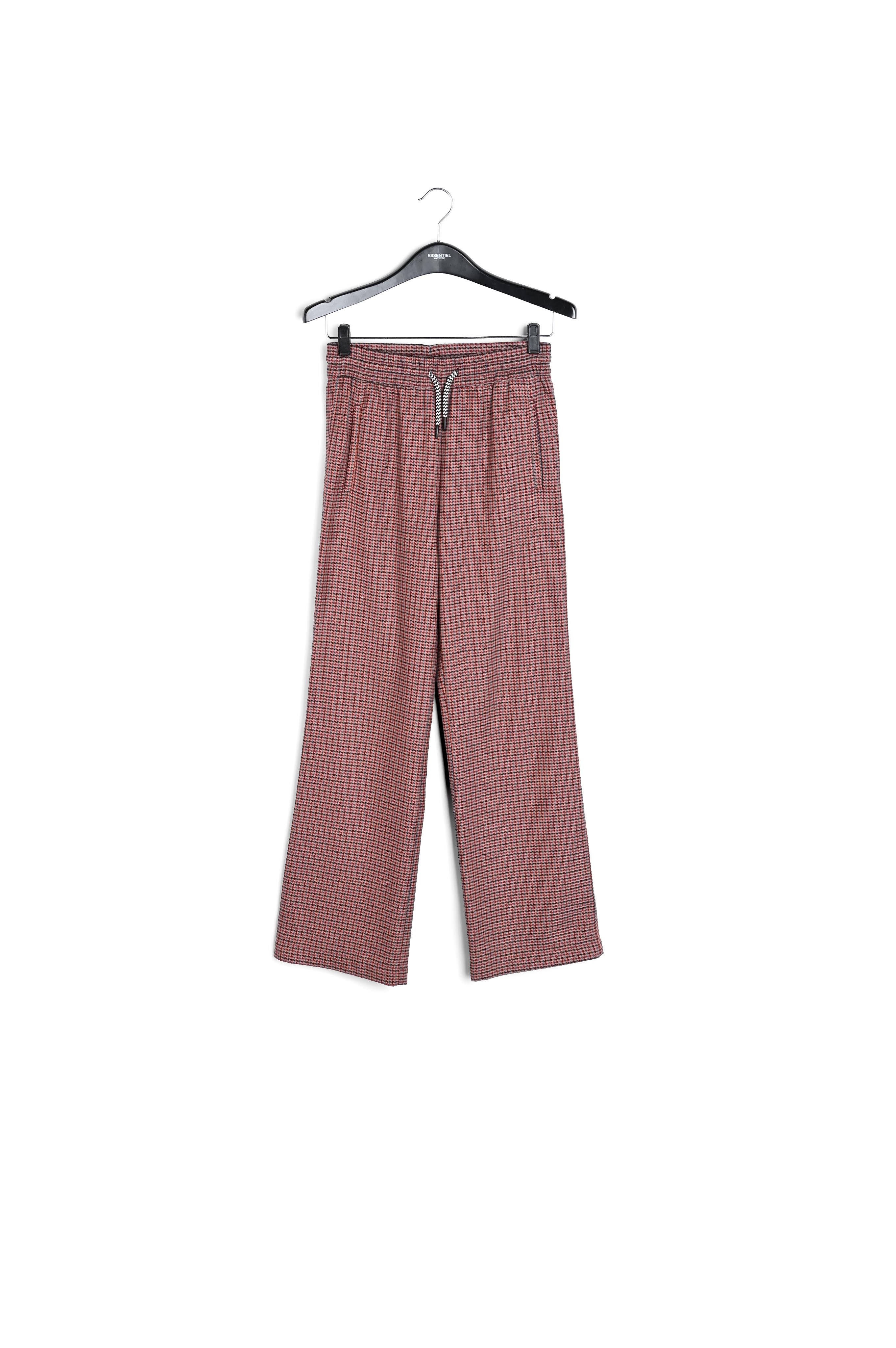 Pantalon brun en pied-de-poule RE—SSENTIEL | Essentiel second hand