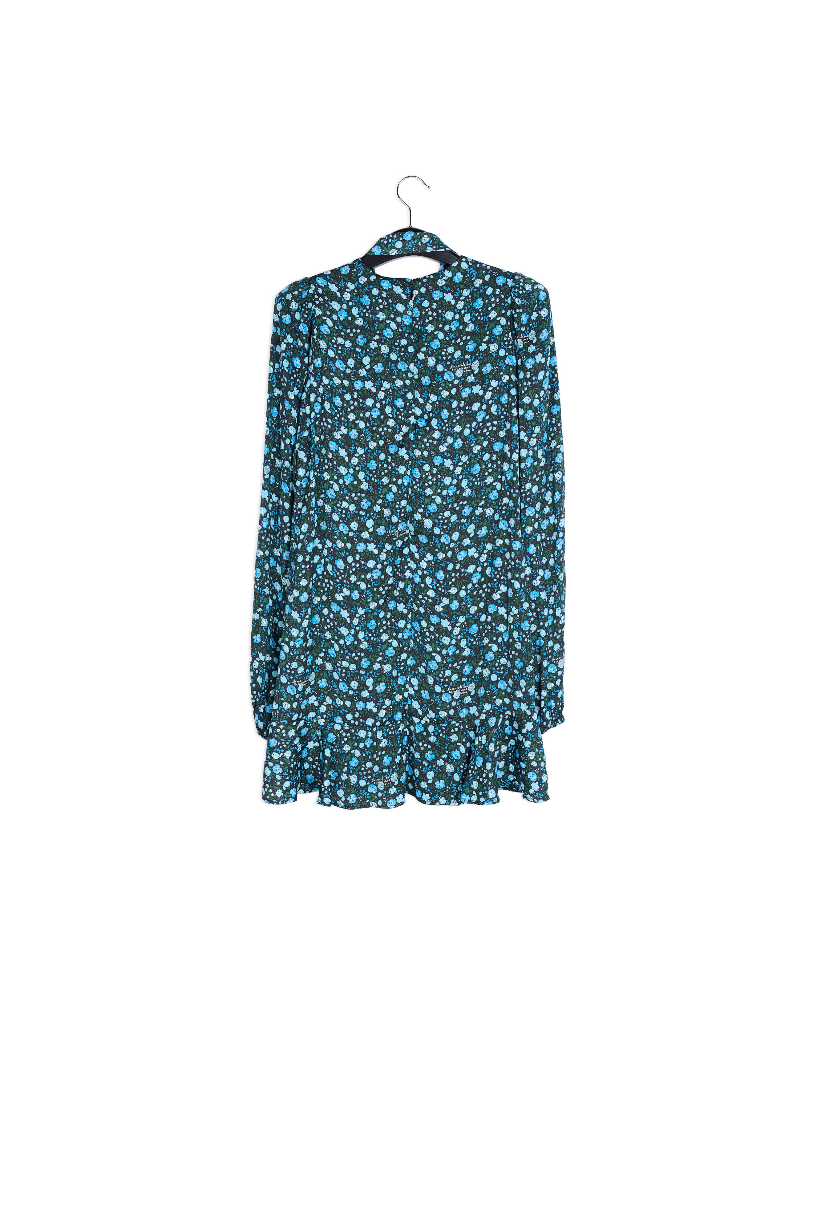 Blue multifloral print mini dress RE—SSENTIEL | Essentiel second hand
