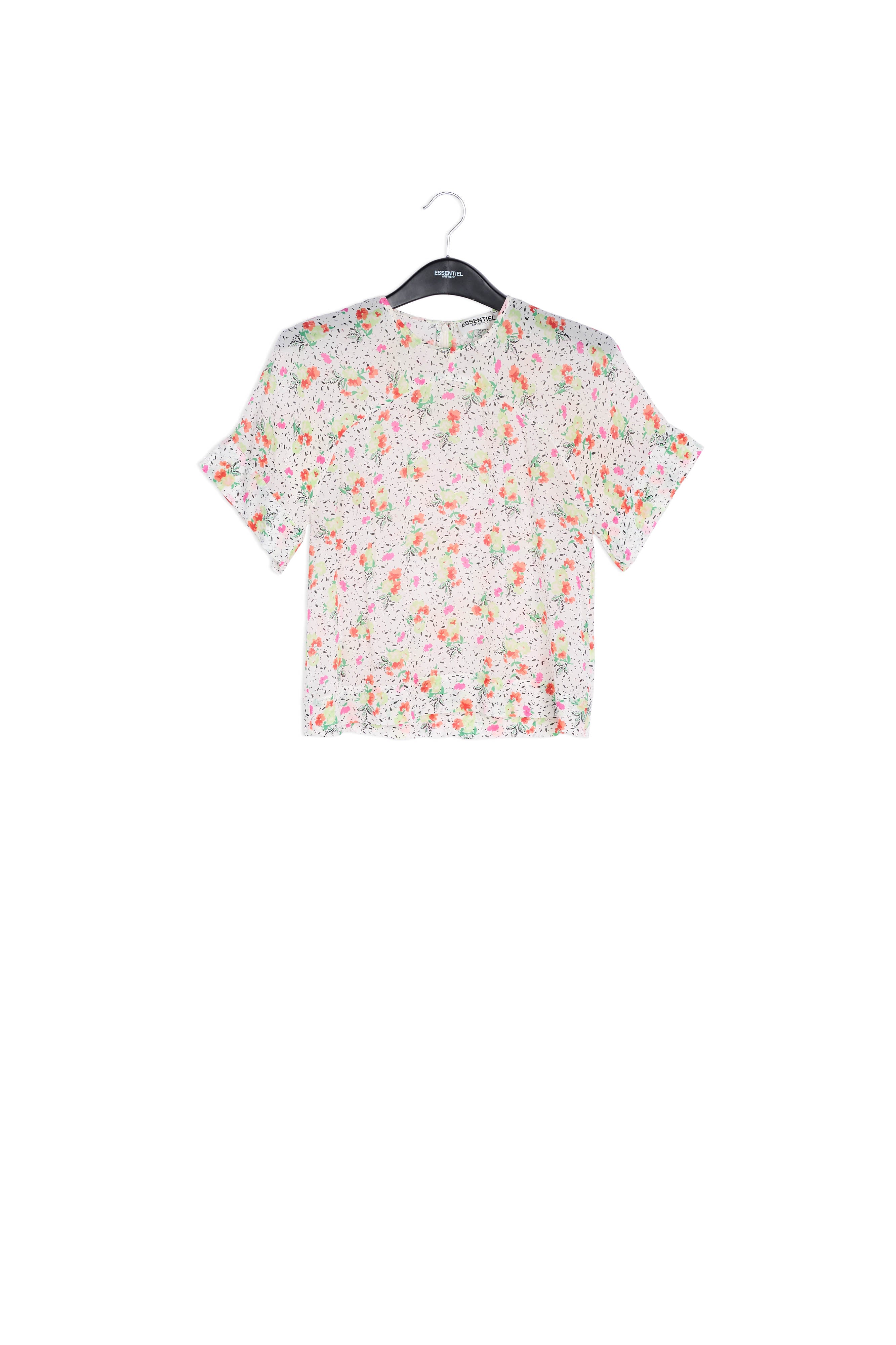 Off-white floral-print top RE—SSENTIEL | Essentiel second hand