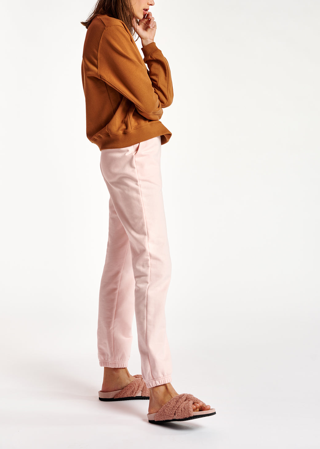 Brown organic cotton-jersey sweatshirt RE—SSENTIEL | Essentiel second hand