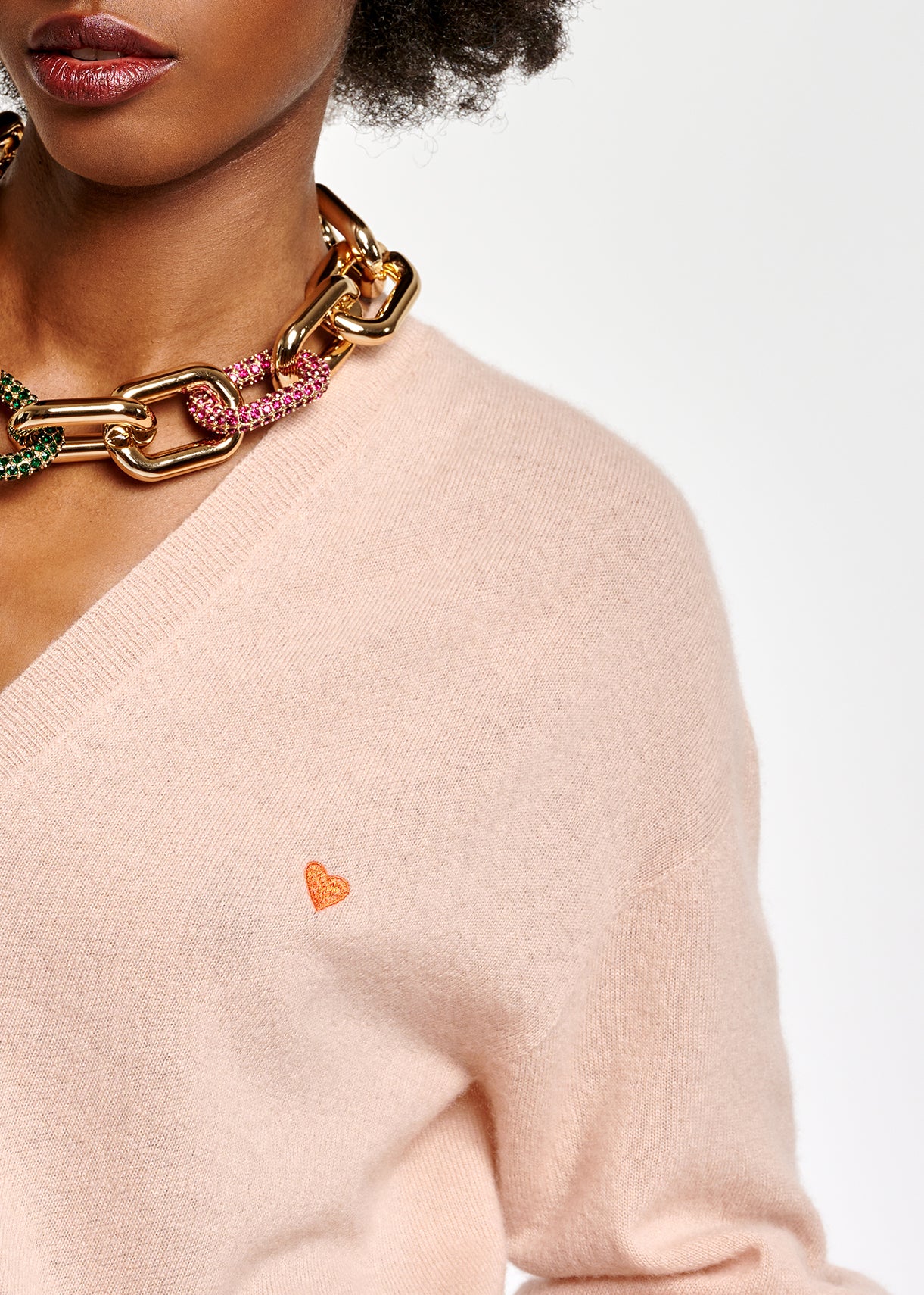 Cardigan rose clair en mérinos et cachemire RE—SSENTIEL | Essentiel second hand