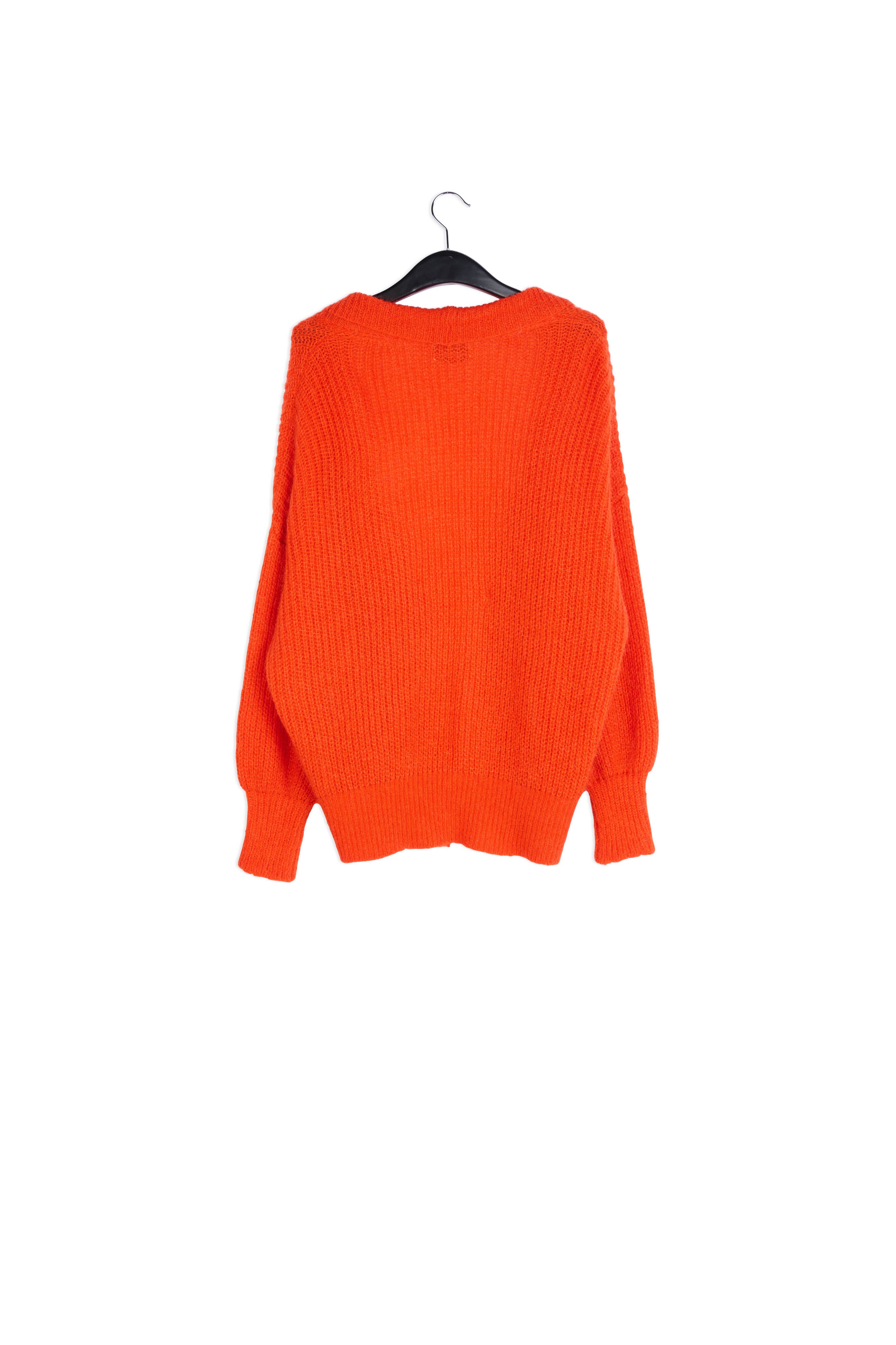 Cardigan orange à col replié RE—SSENTIEL | Essentiel second hand