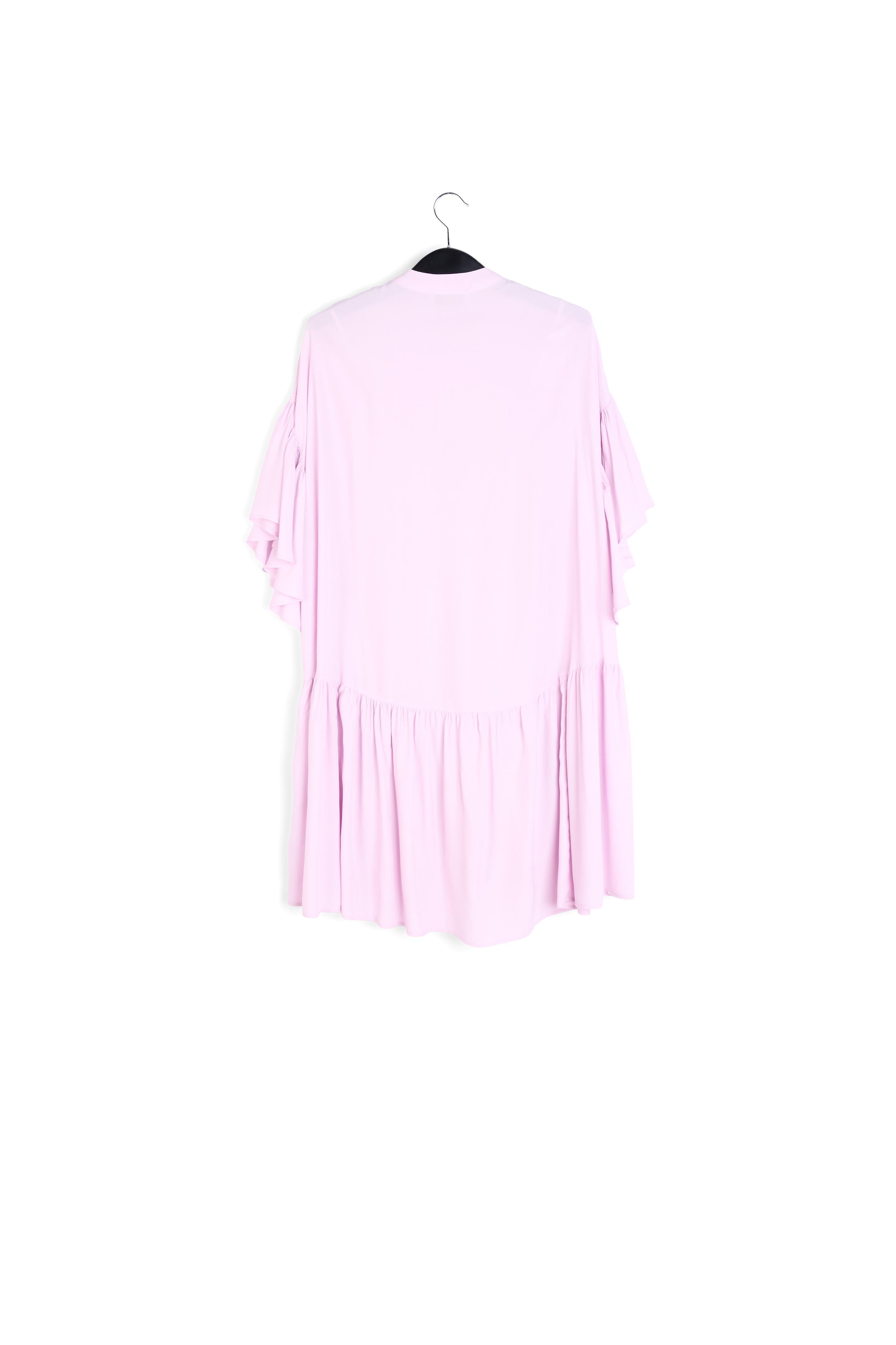 Lila mini-jurk met volantmouwen RE—SSENTIEL | Essentiel second hand