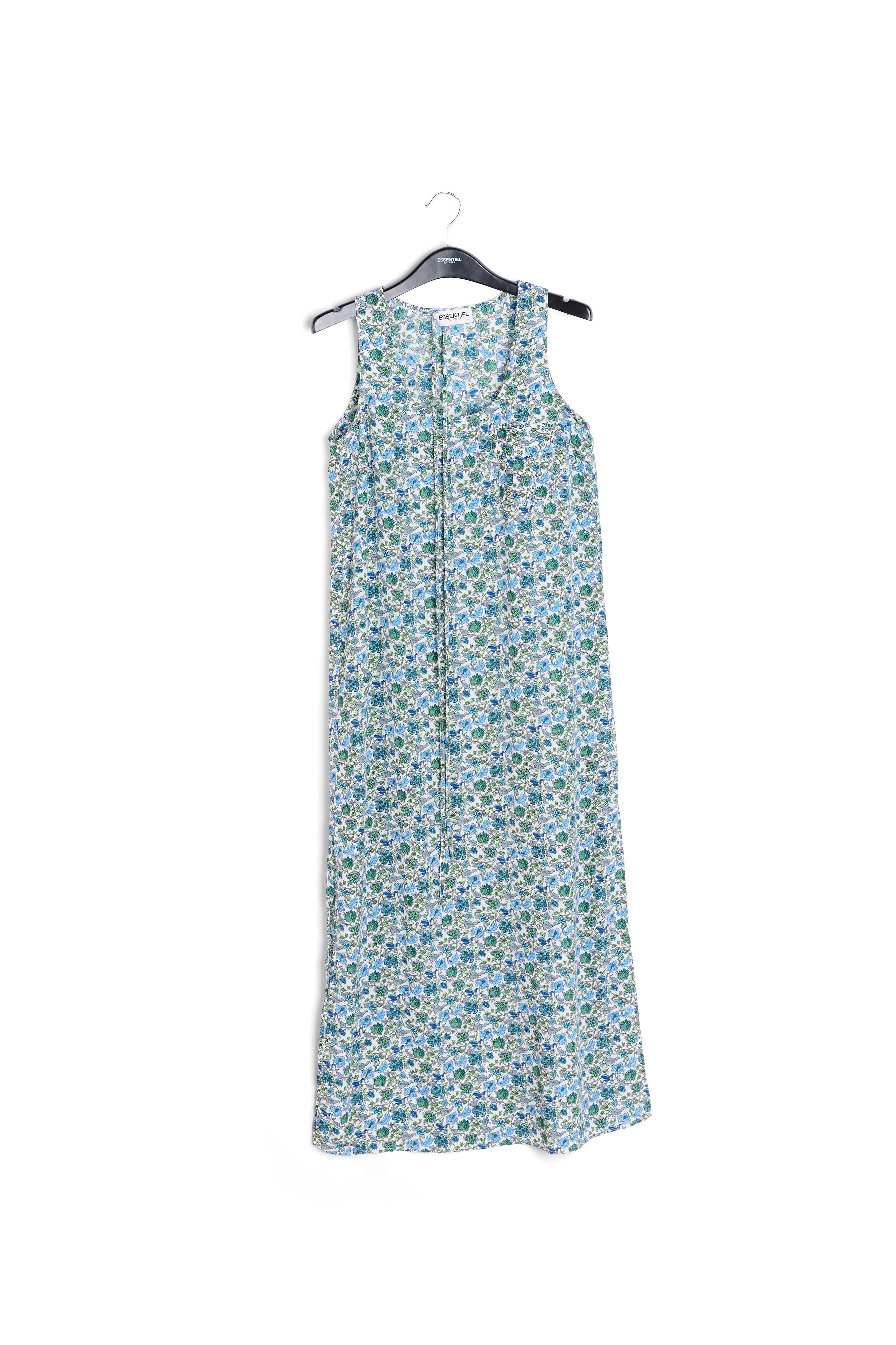 Mouwloze maxi-jurk met bloemenprint en stras RE—SSENTIEL | Essentiel second hand