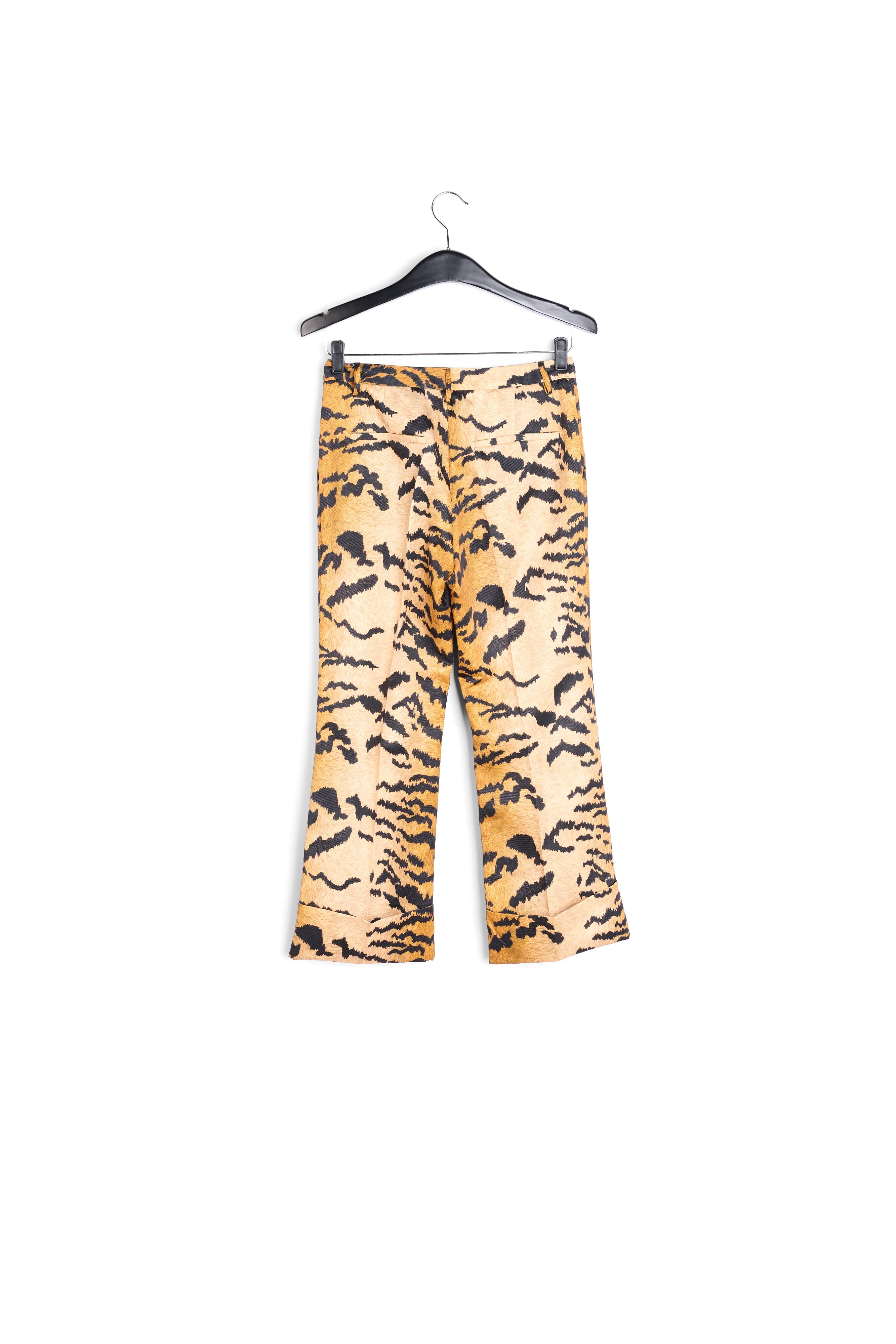 Pantalon tailleur à imprimé tigre RE—SSENTIEL | Essentiel second hand