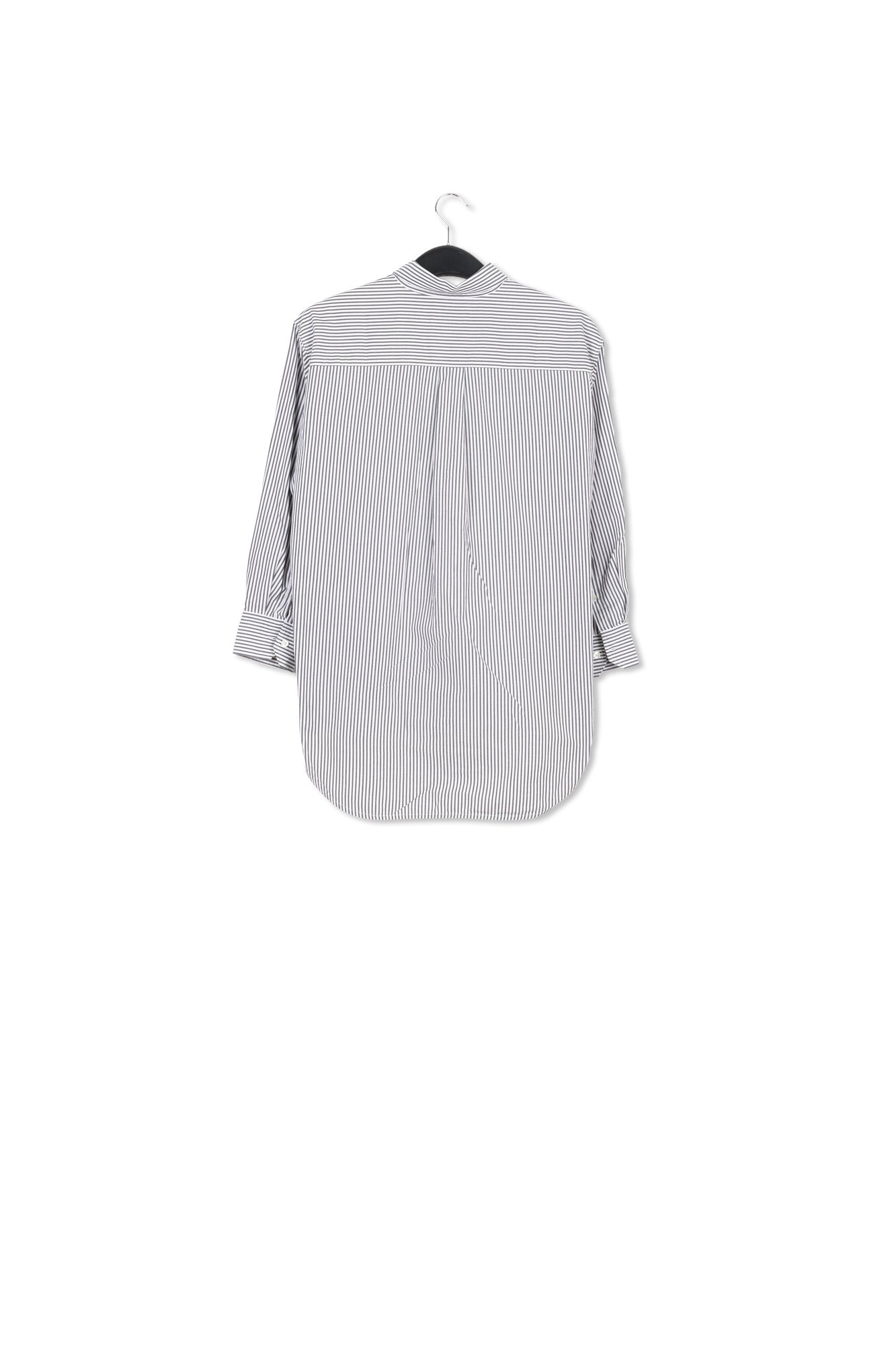 Chemise en coton à rayures vert et blanc cassé RE—SSENTIEL | Essentiel second hand