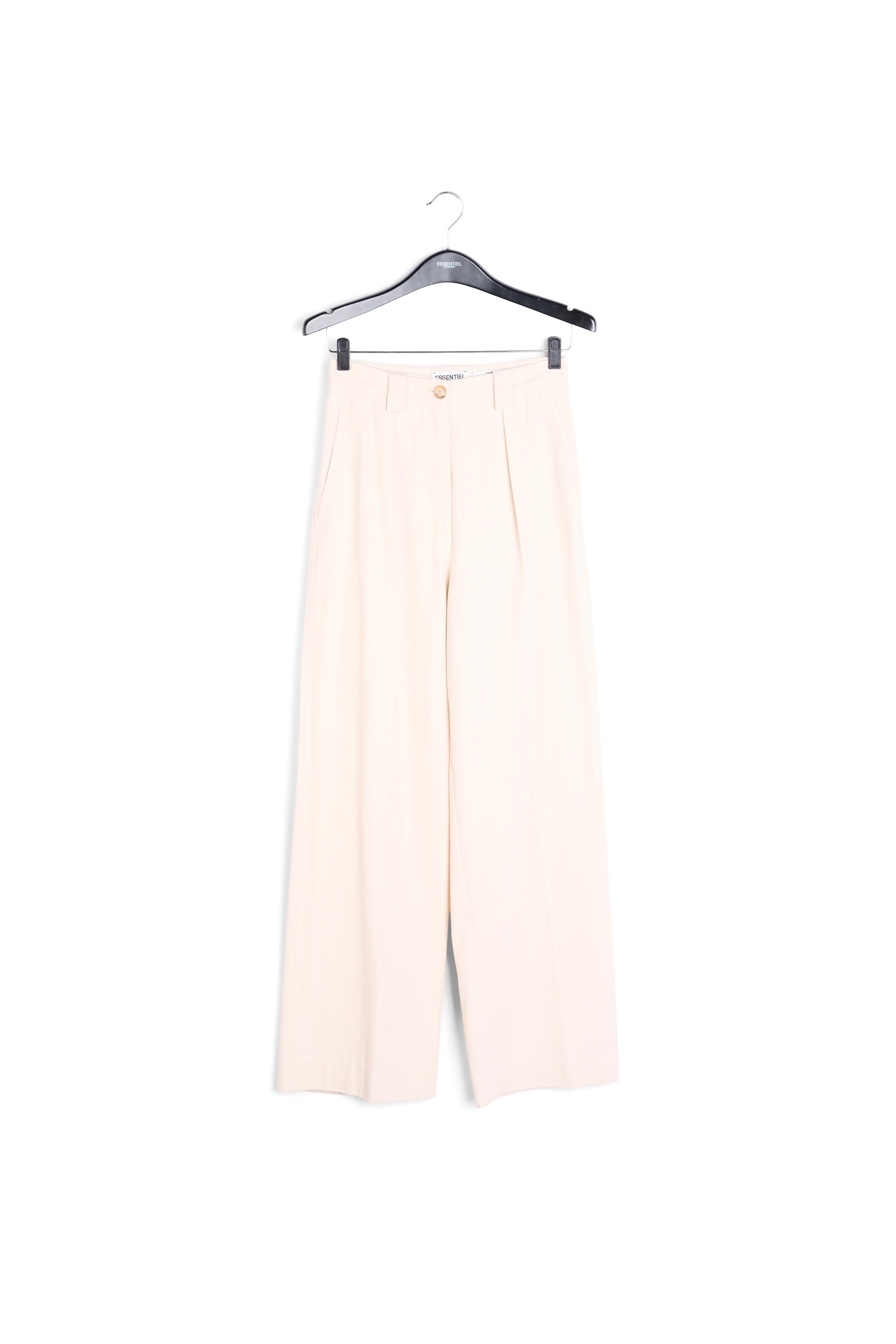 Pantalon large en coton blanc cassé RE—SSENTIEL | Essentiel second hand