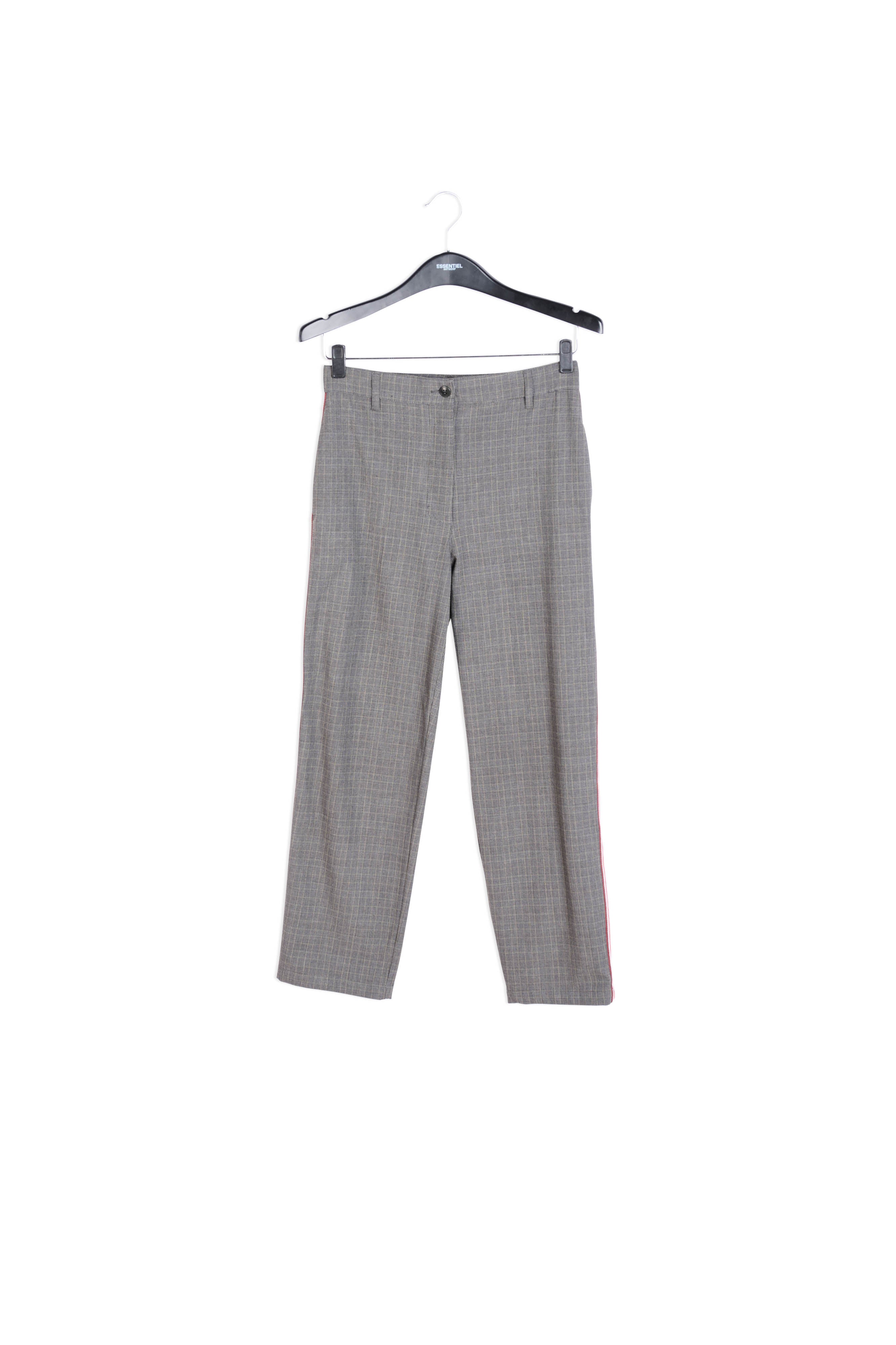 Pantalon gris foncé à carreaux RE—SSENTIEL | Essentiel second hand