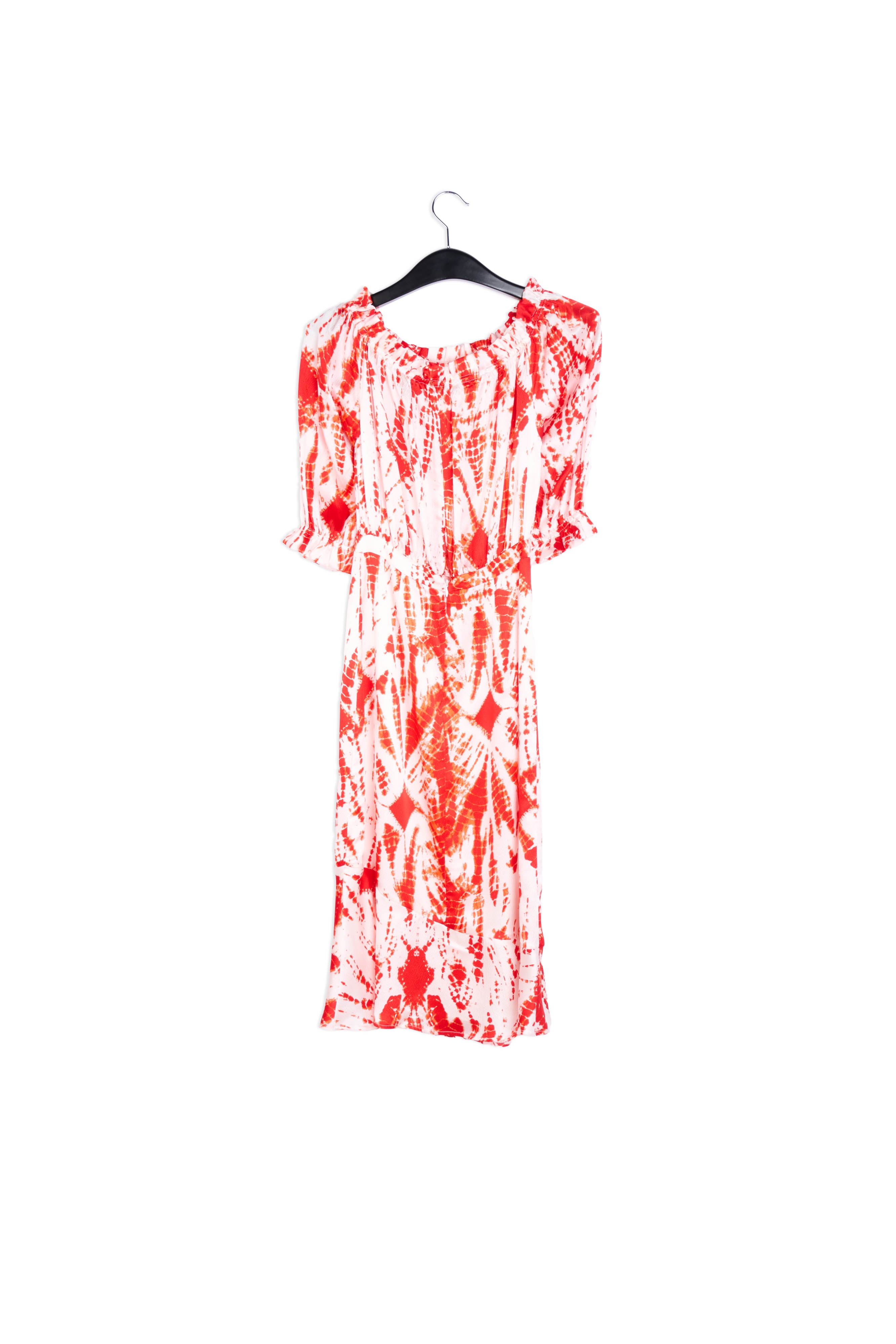 Robe en soie tie-dye blanc cassé et vert RE—SSENTIEL | Essentiel second hand