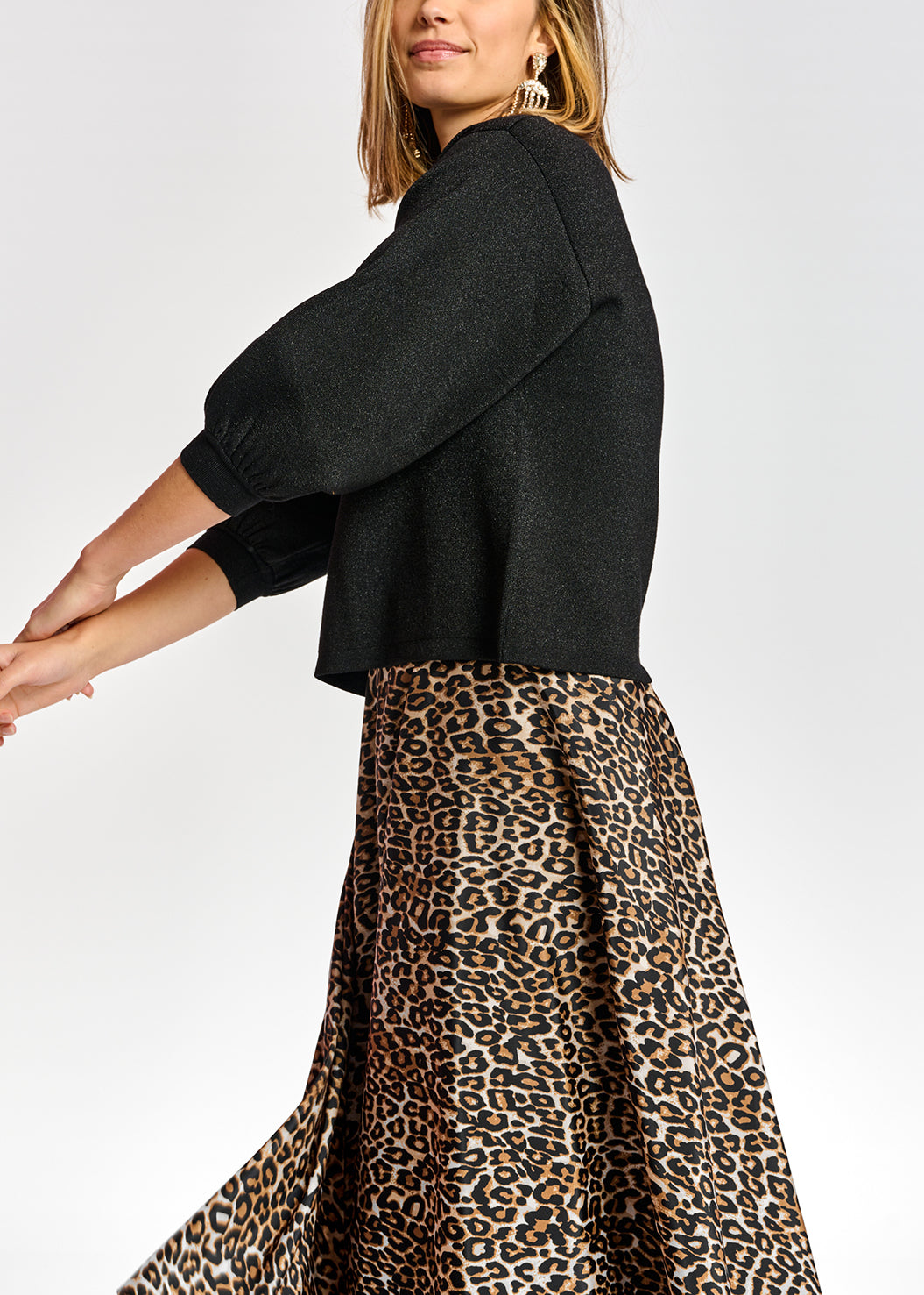 Top noir tricoté au lurex RE—SSENTIEL | Essentiel second hand