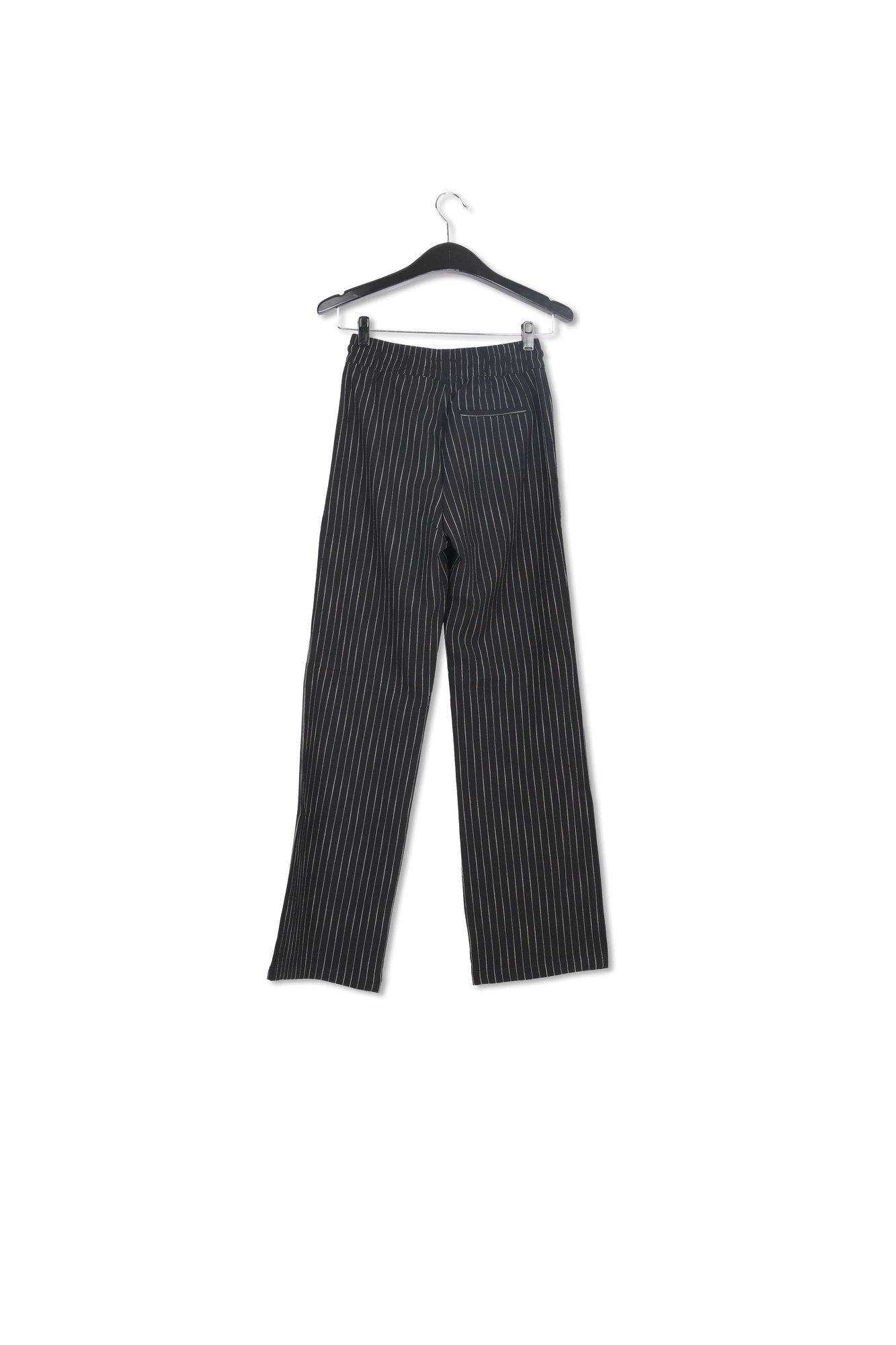 Black pinstripe wide-leg pants RE—SSENTIEL | Essentiel second hand