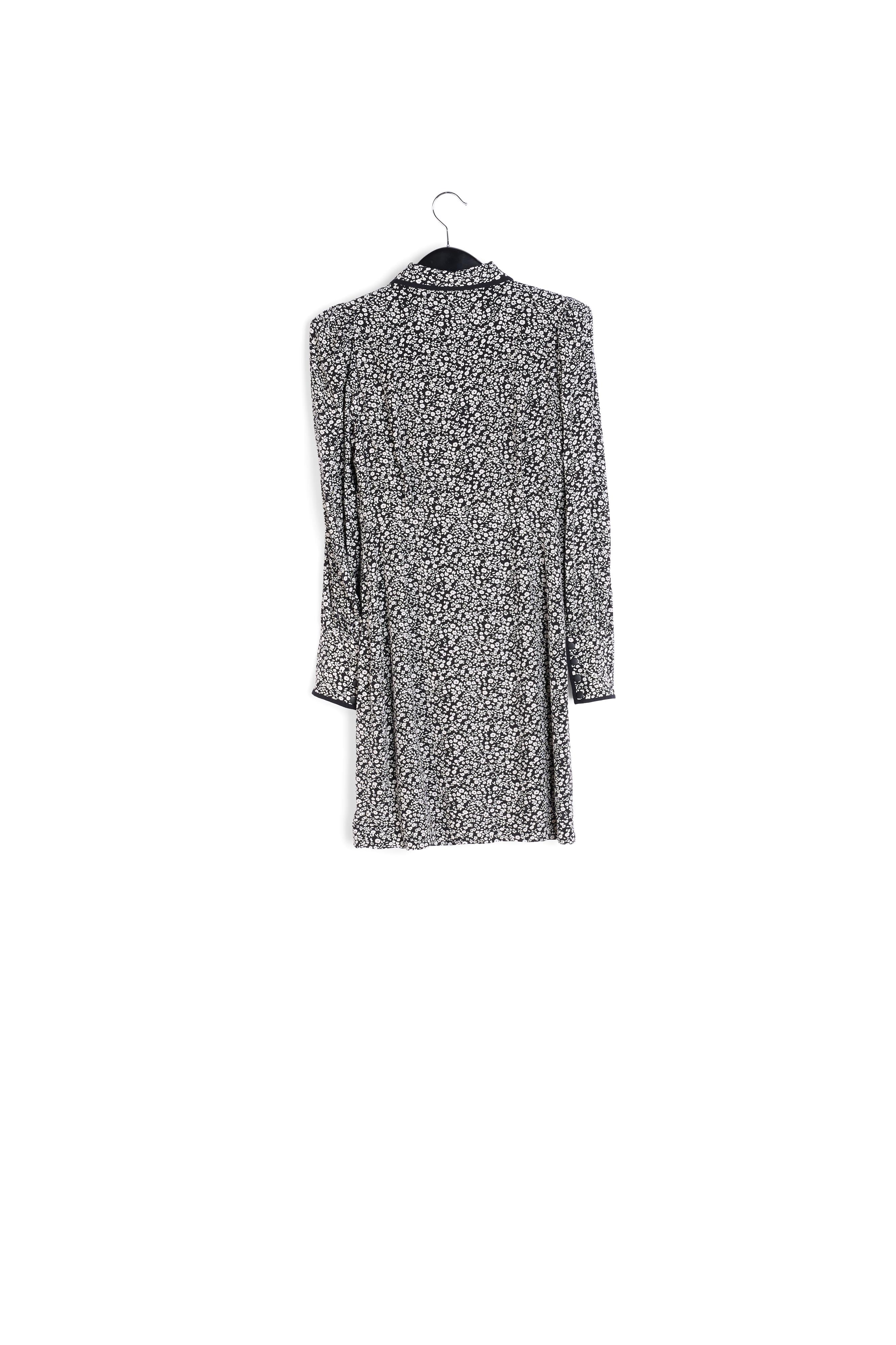 Black and white floral midi dress RE—SSENTIEL | Essentiel second hand