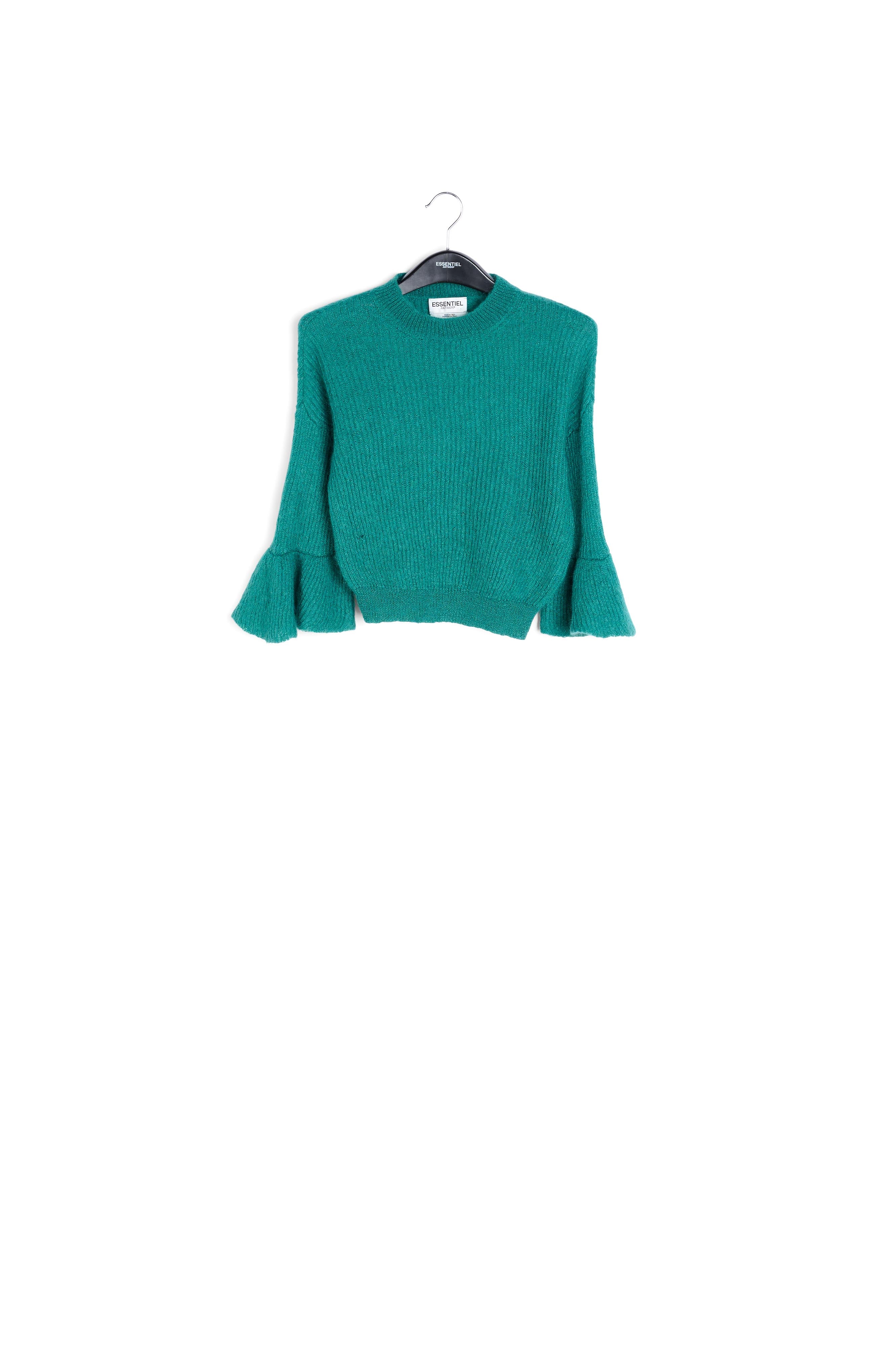 Pull vert à manches volantées RE—SSENTIEL | Essentiel second hand